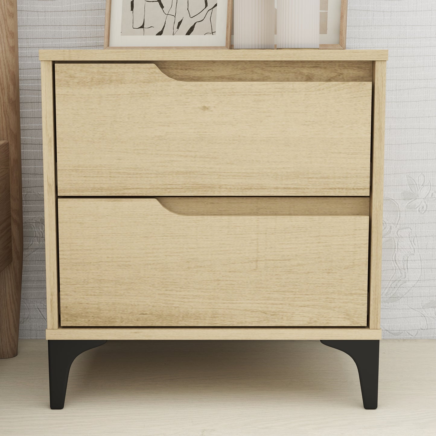 Galano Modern 2-Drawer Nightstand 18.9" W × 15.7" D × 20.3" H
