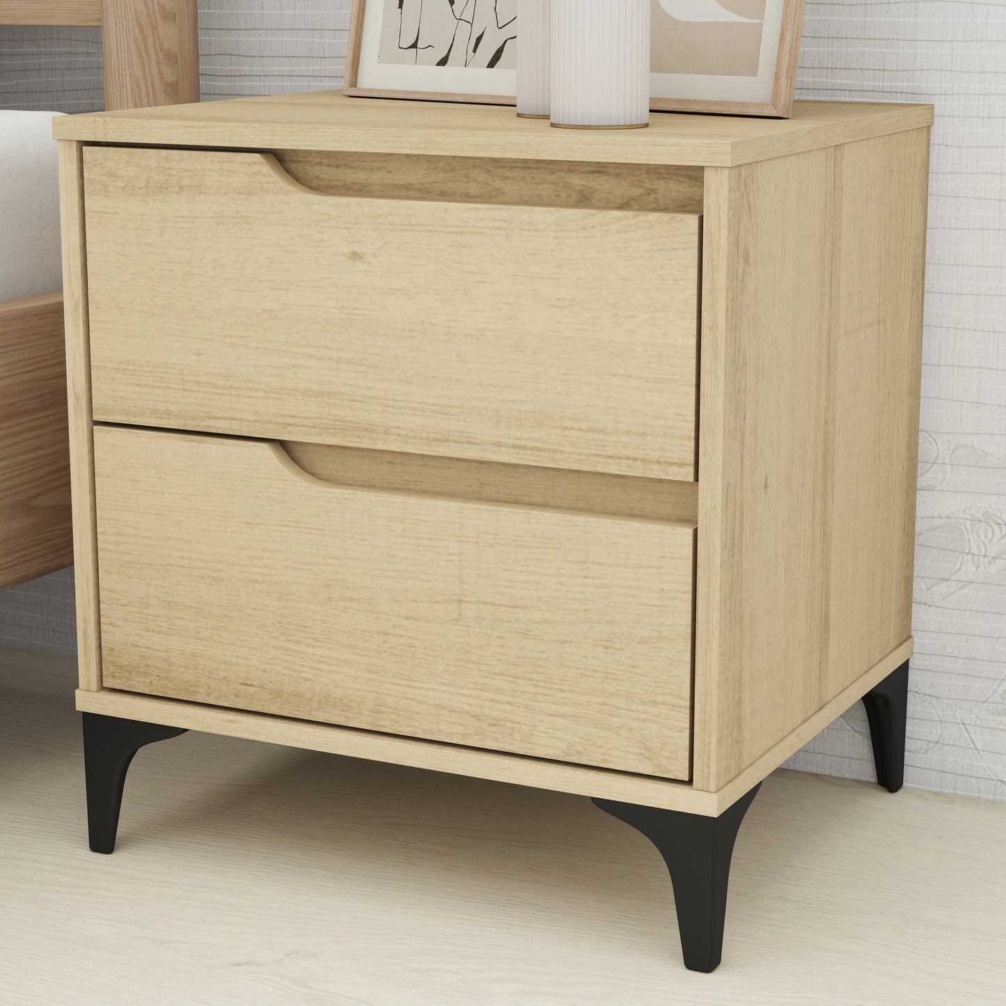 Galano Modern 2-Drawer Nightstand 18.9" W × 15.7" D × 20.3" H