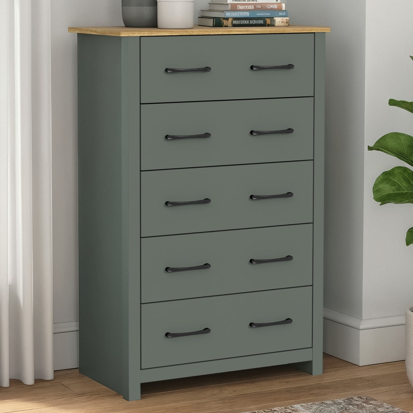 Galano 5-Drawer Dresser with Interlock Safety 31.1" W × 16.3" D × 46.7" H