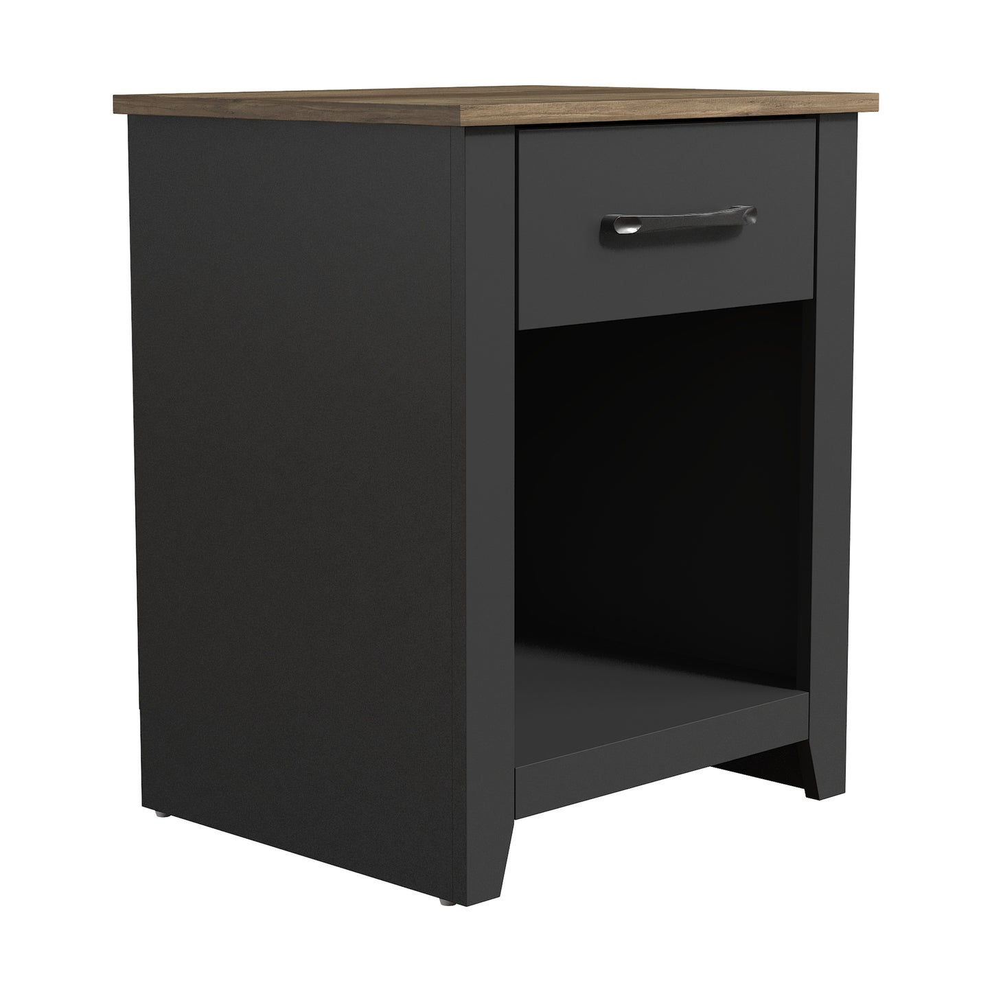 Galano Modern 1-Drawer Nightstand with Open Storage (Set of 2) 18.9" W × 16.5" D × 20.3" H