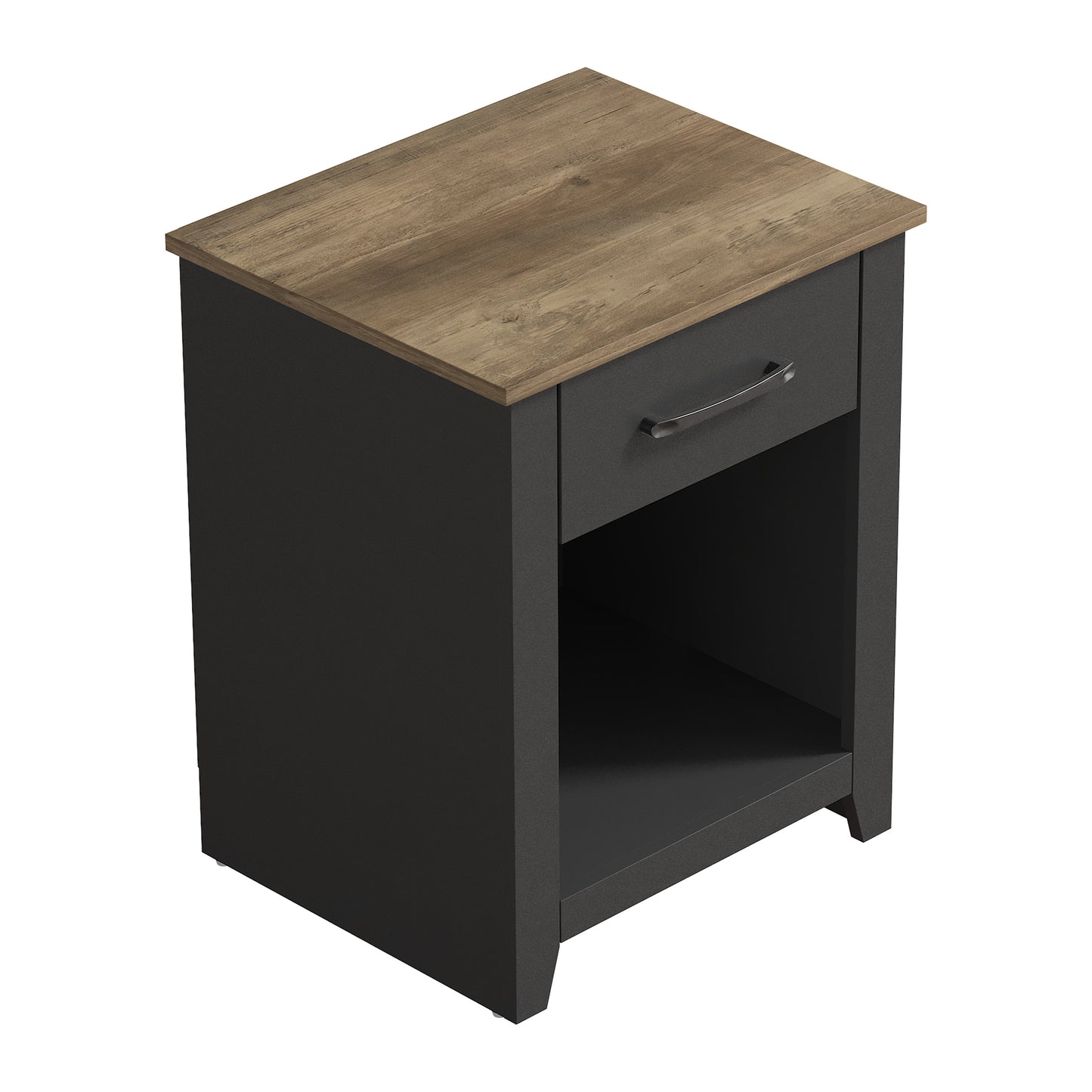 Galano Modern 1-Drawer Nightstand with Open Storage (Set of 2) 18.9" W × 16.5" D × 20.3" H