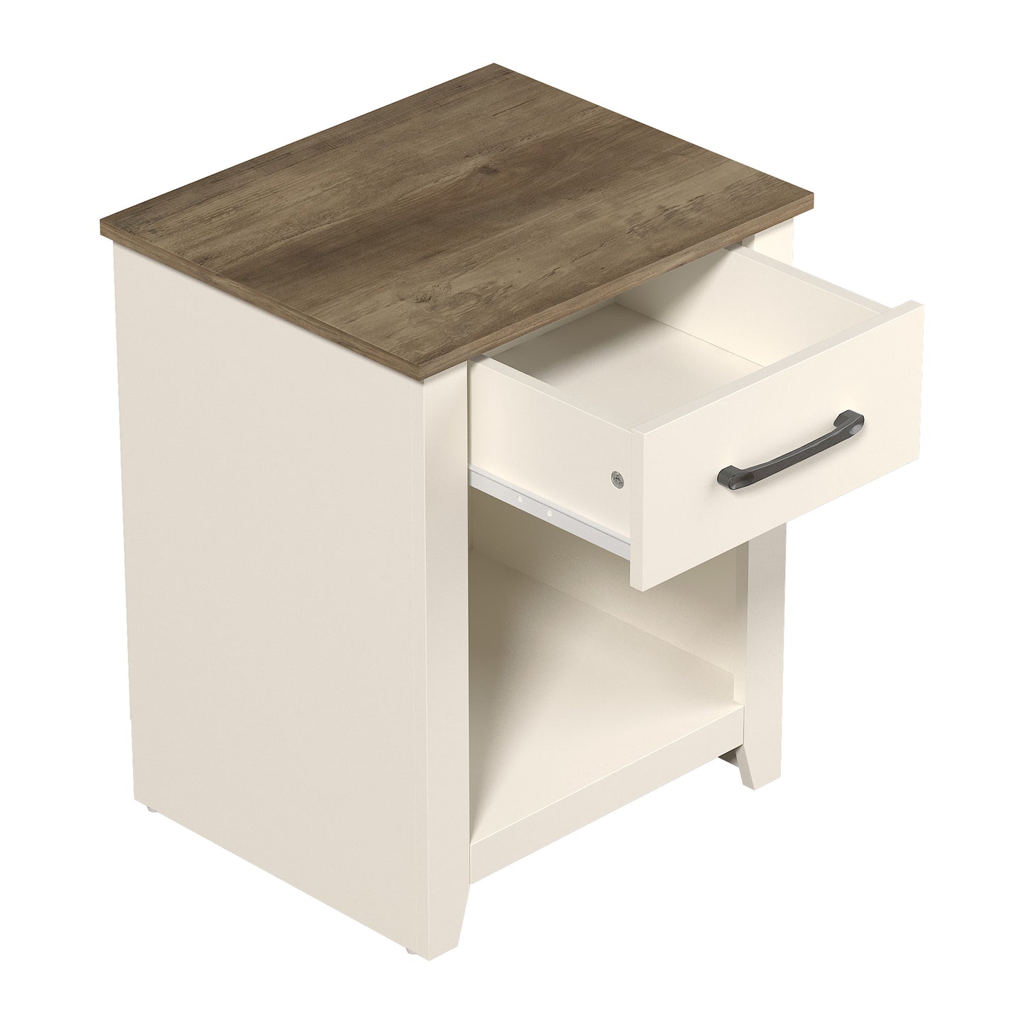 Galano Modern 1-Drawer Nightstand with Open Storage (Set of 2) 18.9" W × 16.5" D × 20.3" H