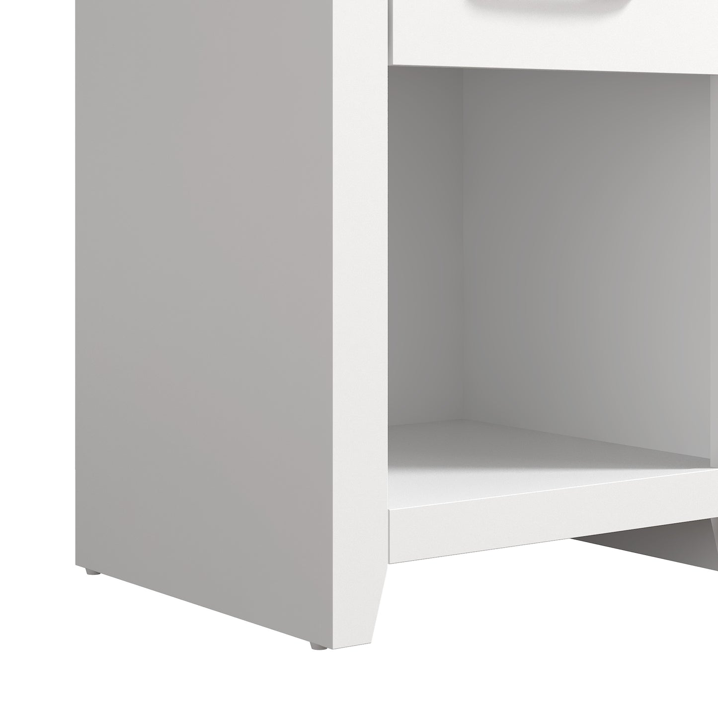 Galano Modern 1-Drawer Nightstand with Open Storage (Set of 2) 18.9" W × 16.5" D × 20.3" H