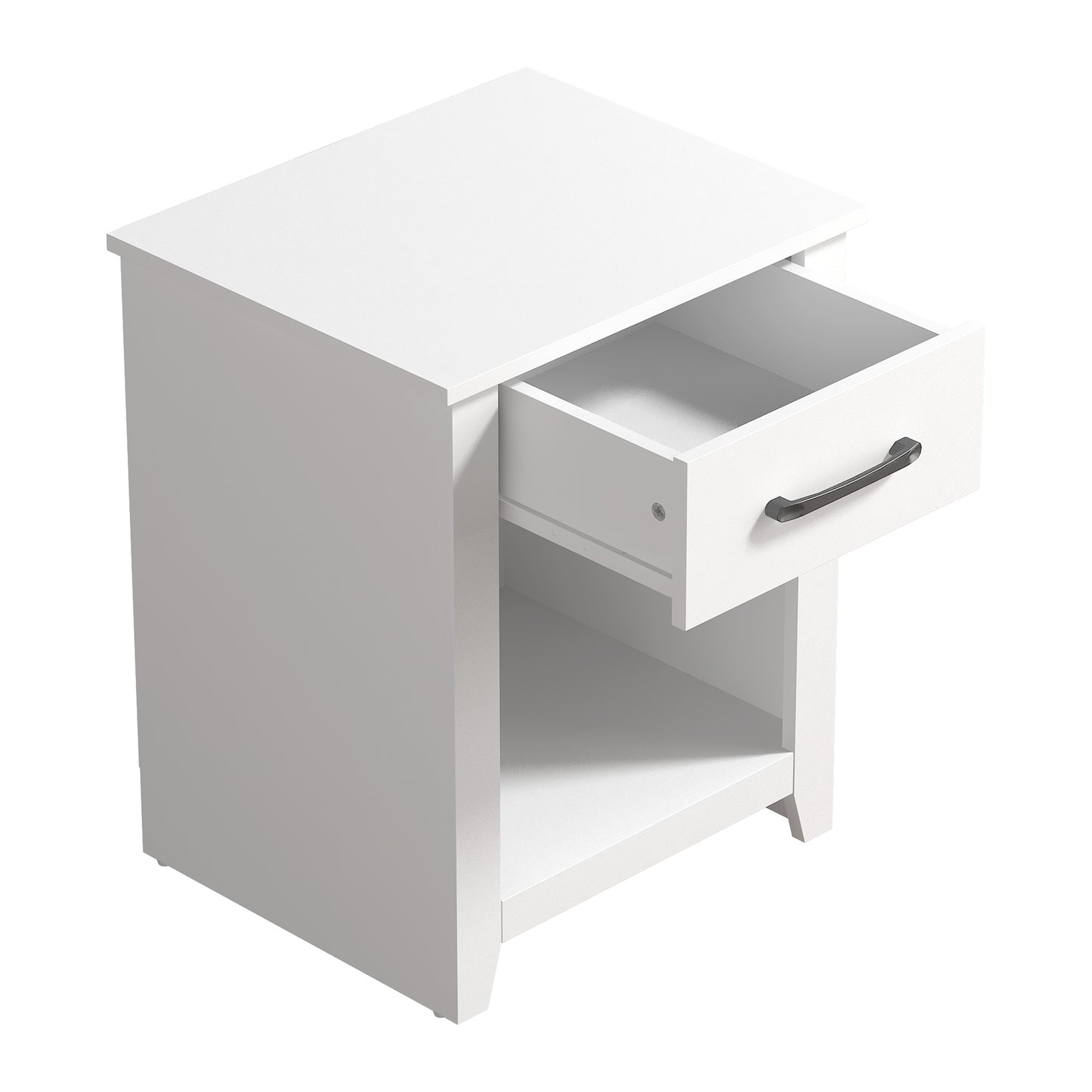 Galano Modern 1-Drawer Nightstand with Open Storage (Set of 2) 18.9" W × 16.5" D × 20.3" H