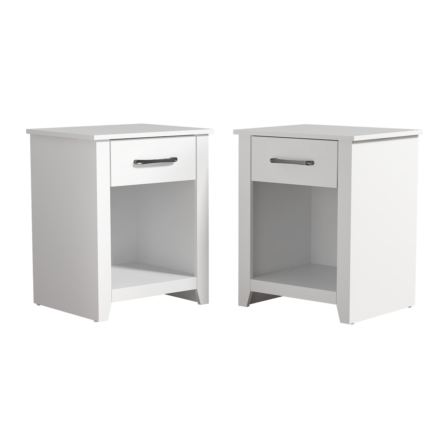 Galano Modern 1-Drawer Nightstand with Open Storage (Set of 2) 18.9" W × 16.5" D × 20.3" H