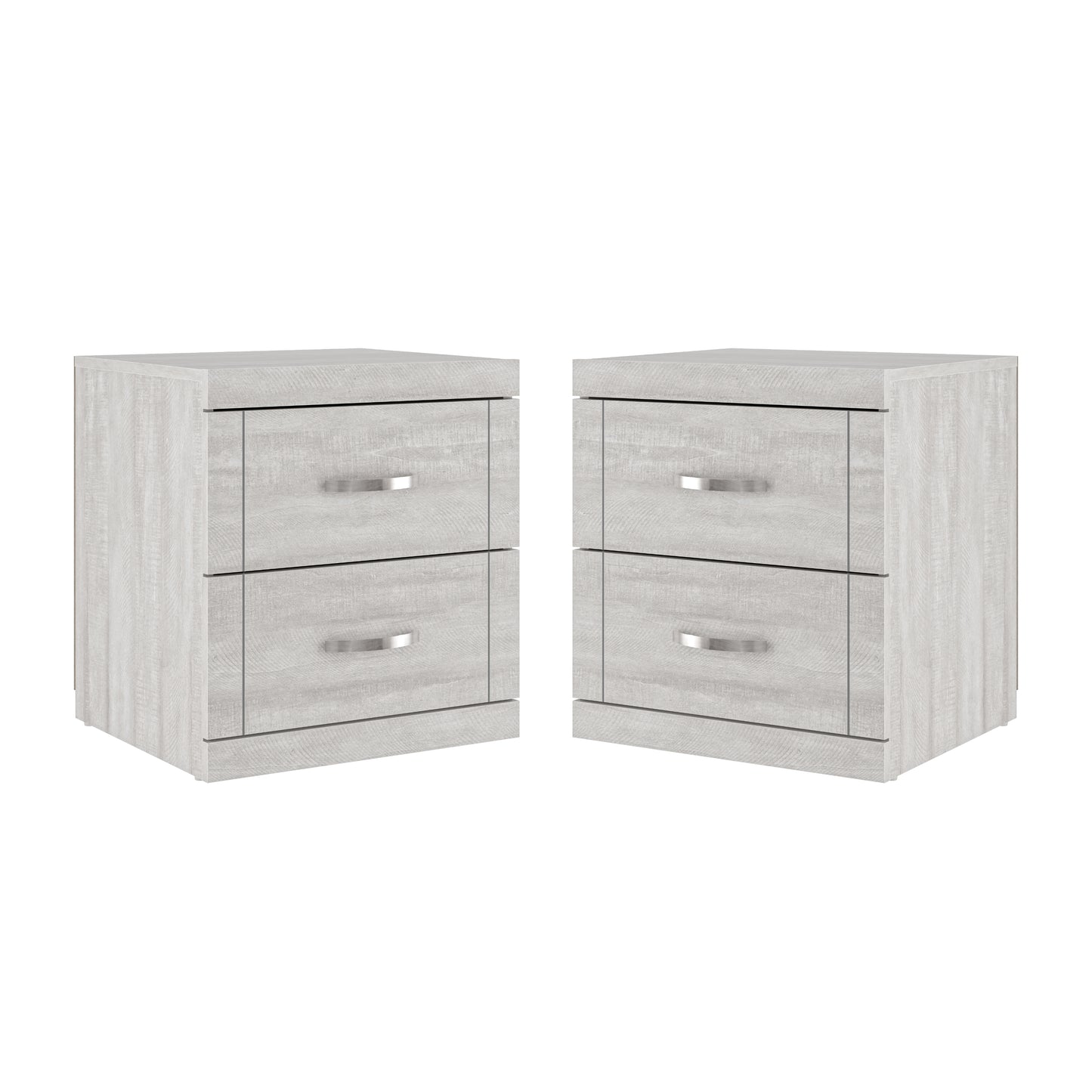 Galano Modern 2-Drawer Nightstand Set of 2 18.9" W × 16.3" D × 20.3" H