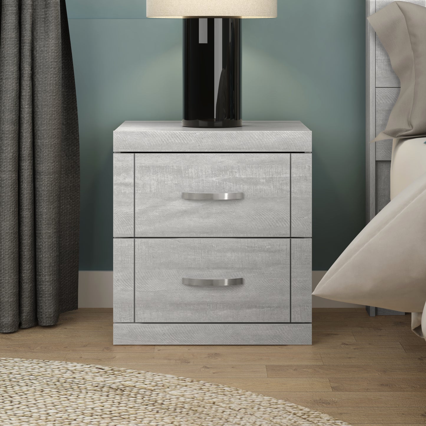 Galano Modern 2-Drawer Nightstand 18.9" W × 16.3" D × 20.3" H