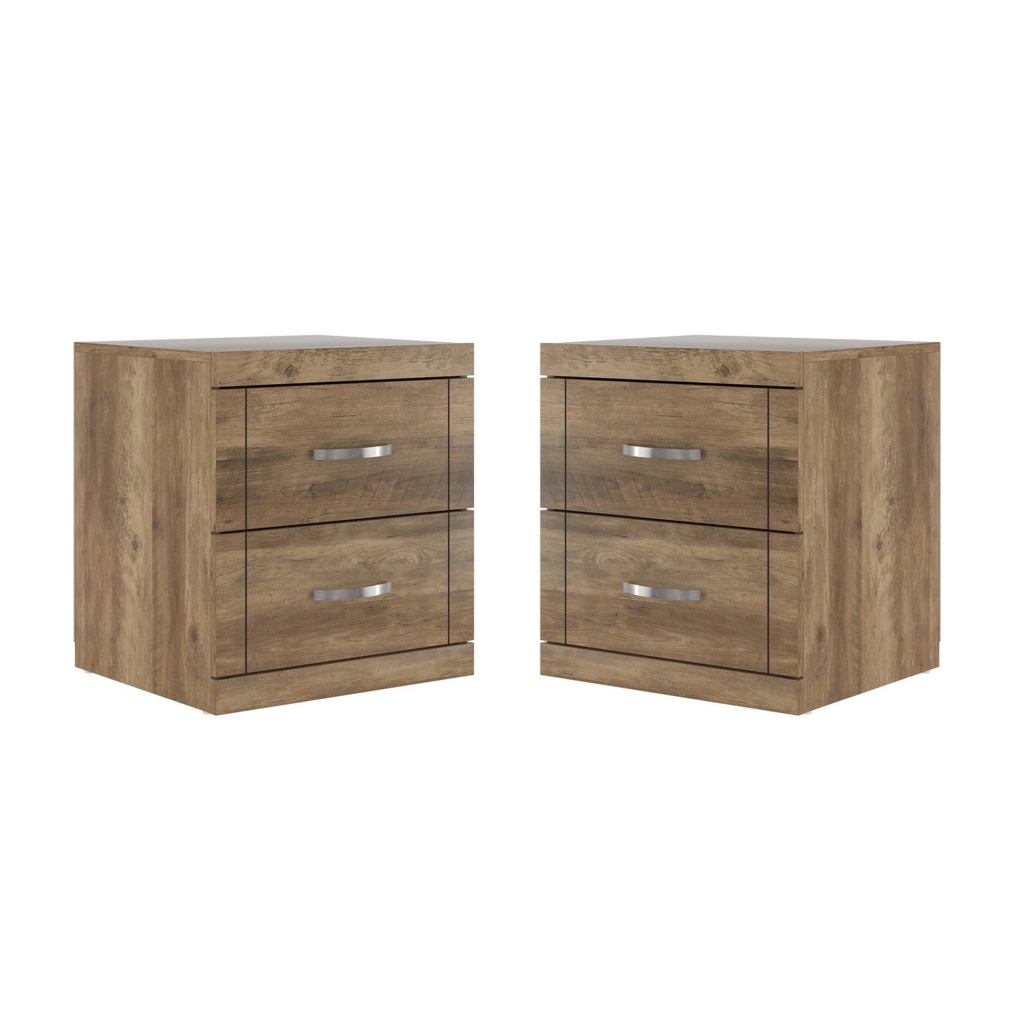 Galano Modern 2-Drawer Nightstand Set of 2 18.9" W × 16.3" D × 20.3" H