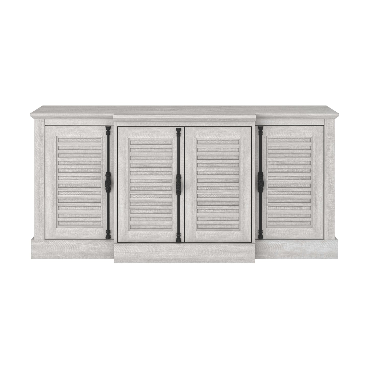 Galano sideboard with louvered doors in gray 60.4" W × 18.2" D × 29.3" H