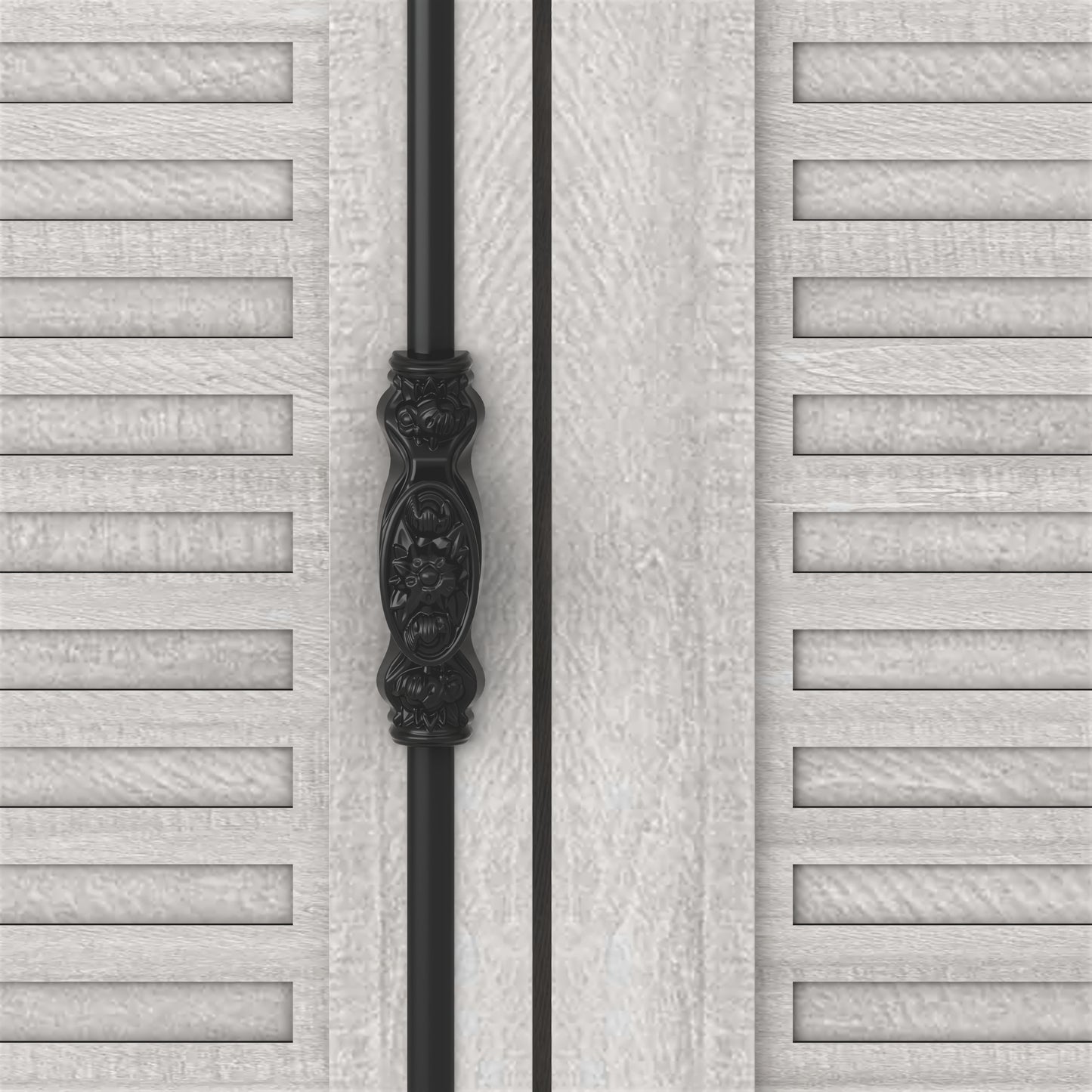Galano sideboard with louvered doors in gray 60.4" W × 18.2" D × 29.3" H