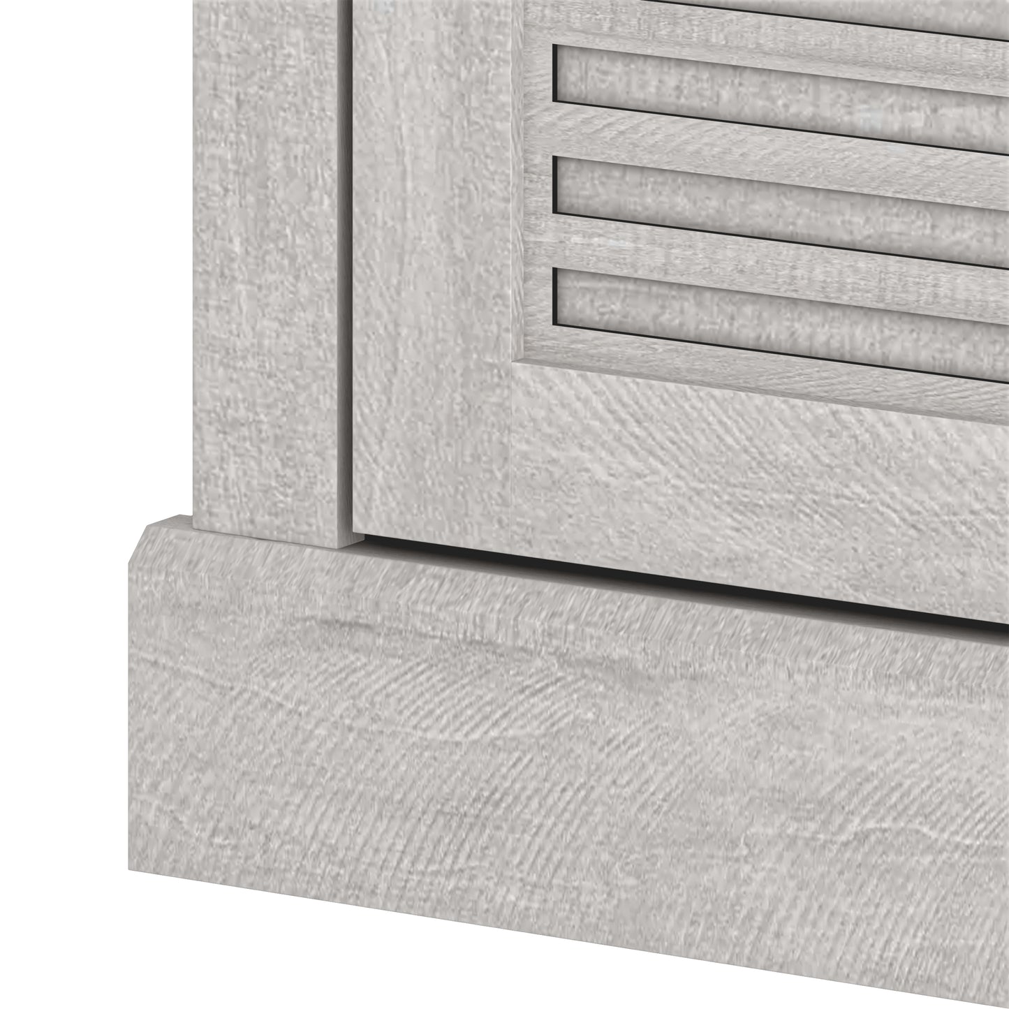 Galano sideboard with louvered doors in gray 60.4" W × 18.2" D × 29.3" H