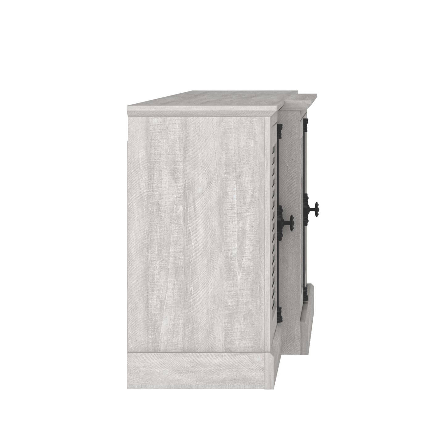 Galano sideboard with louvered doors in gray 60.4" W × 18.2" D × 29.3" H