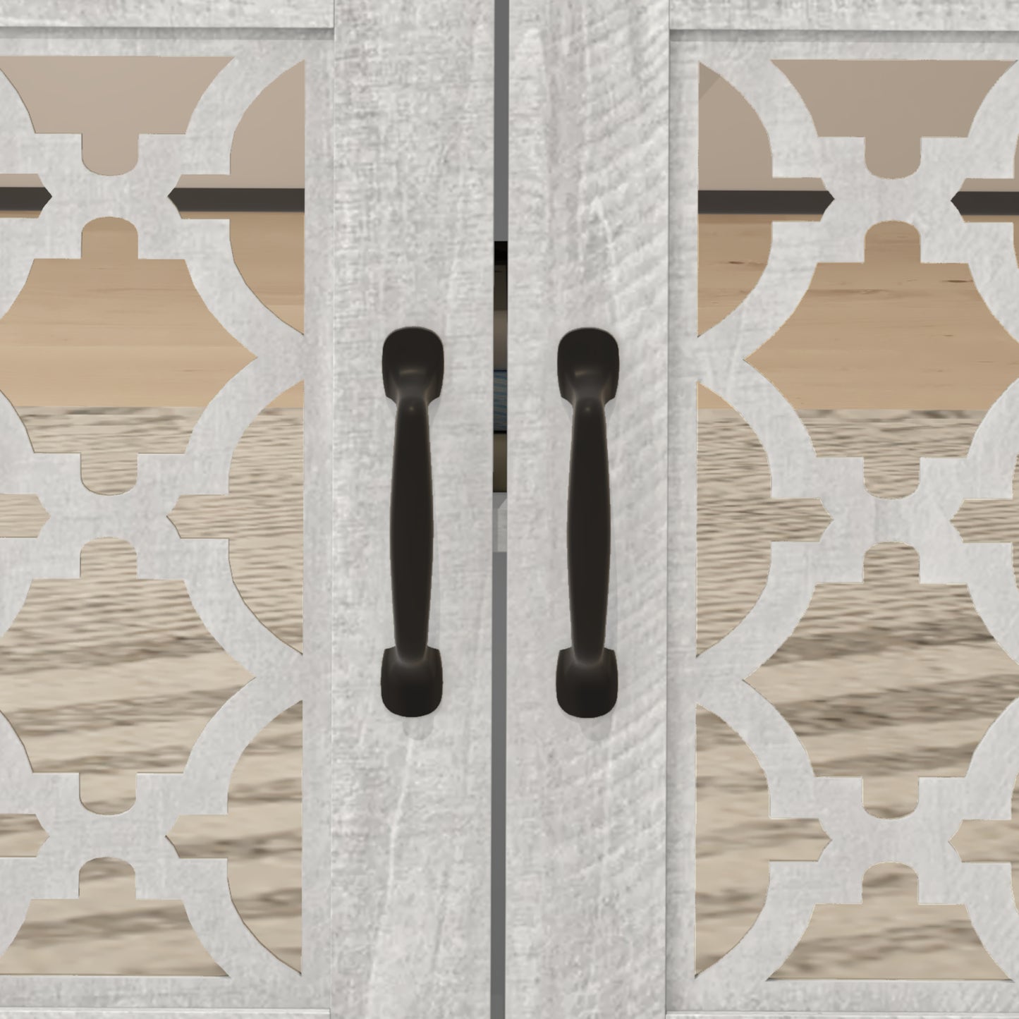 Galanp TV Stand with Mirrored Door Storage 68.2 W" × 17.1 D" × 23.7 H"