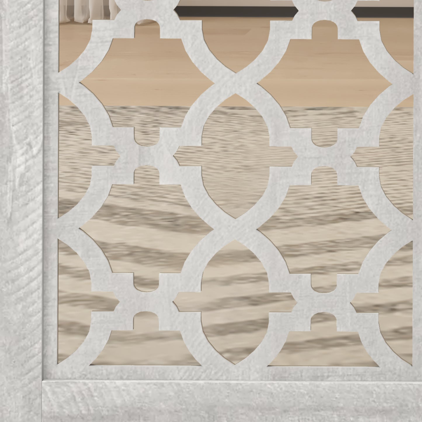 Galanp TV Stand with Mirrored Door Storage 68.2 W" × 17.1 D" × 23.7 H"