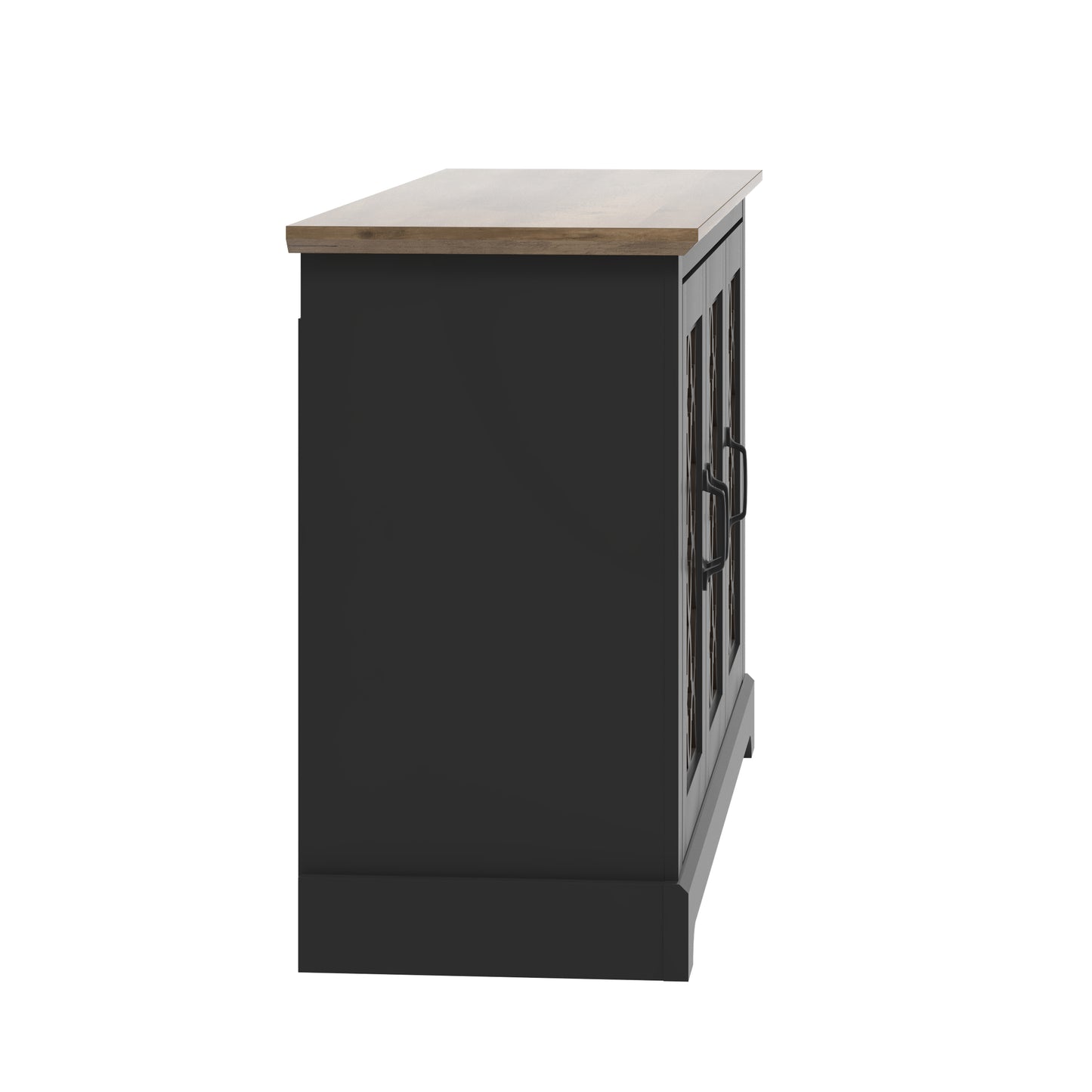 Galano sideboard with acrylic lattice doors in dusty gray oak 45.7" W × 15.7" D × 29.3" H