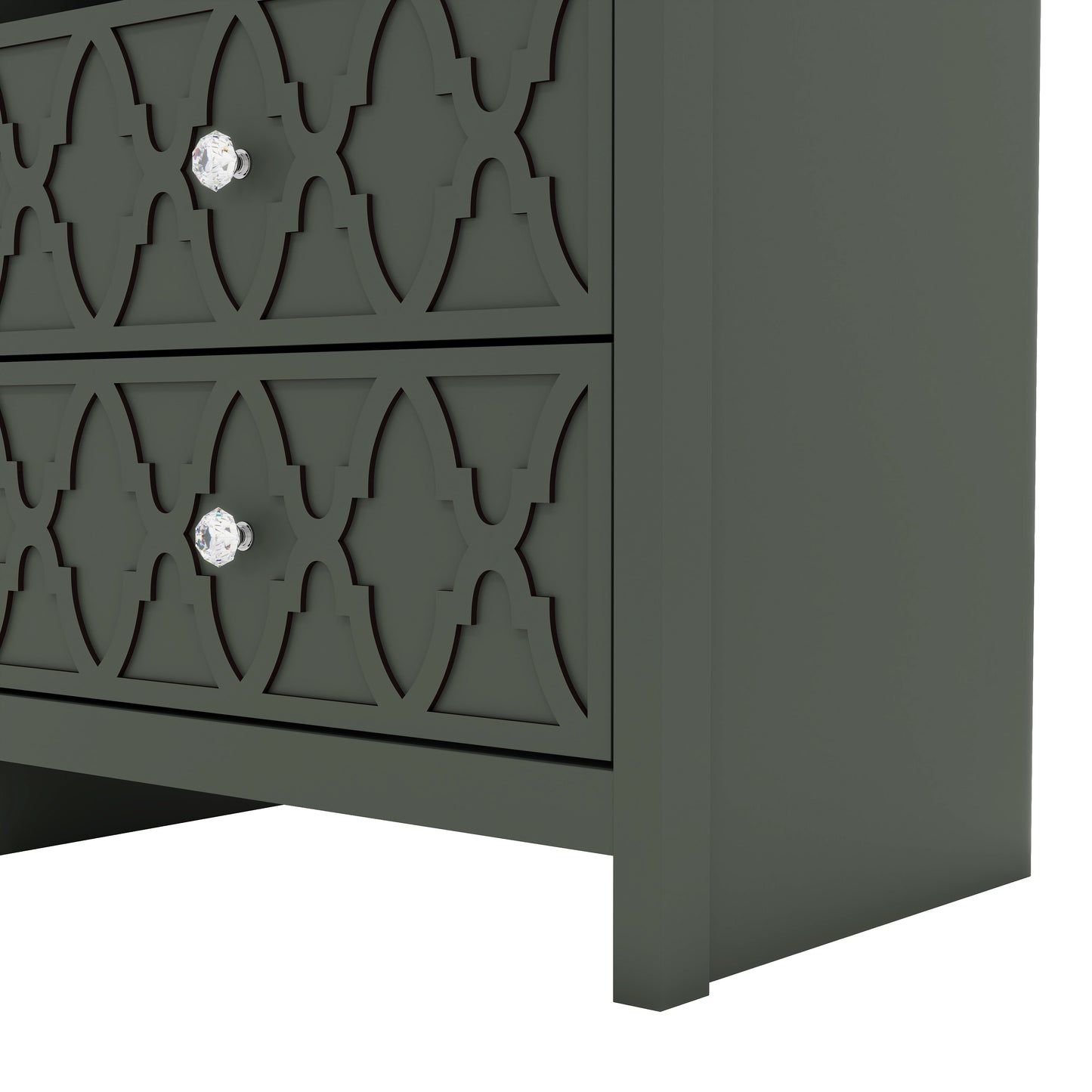 Galano 2-Drawer Nightstand with Open Shelf 22.8" W × 15.7" D × 26.8" H