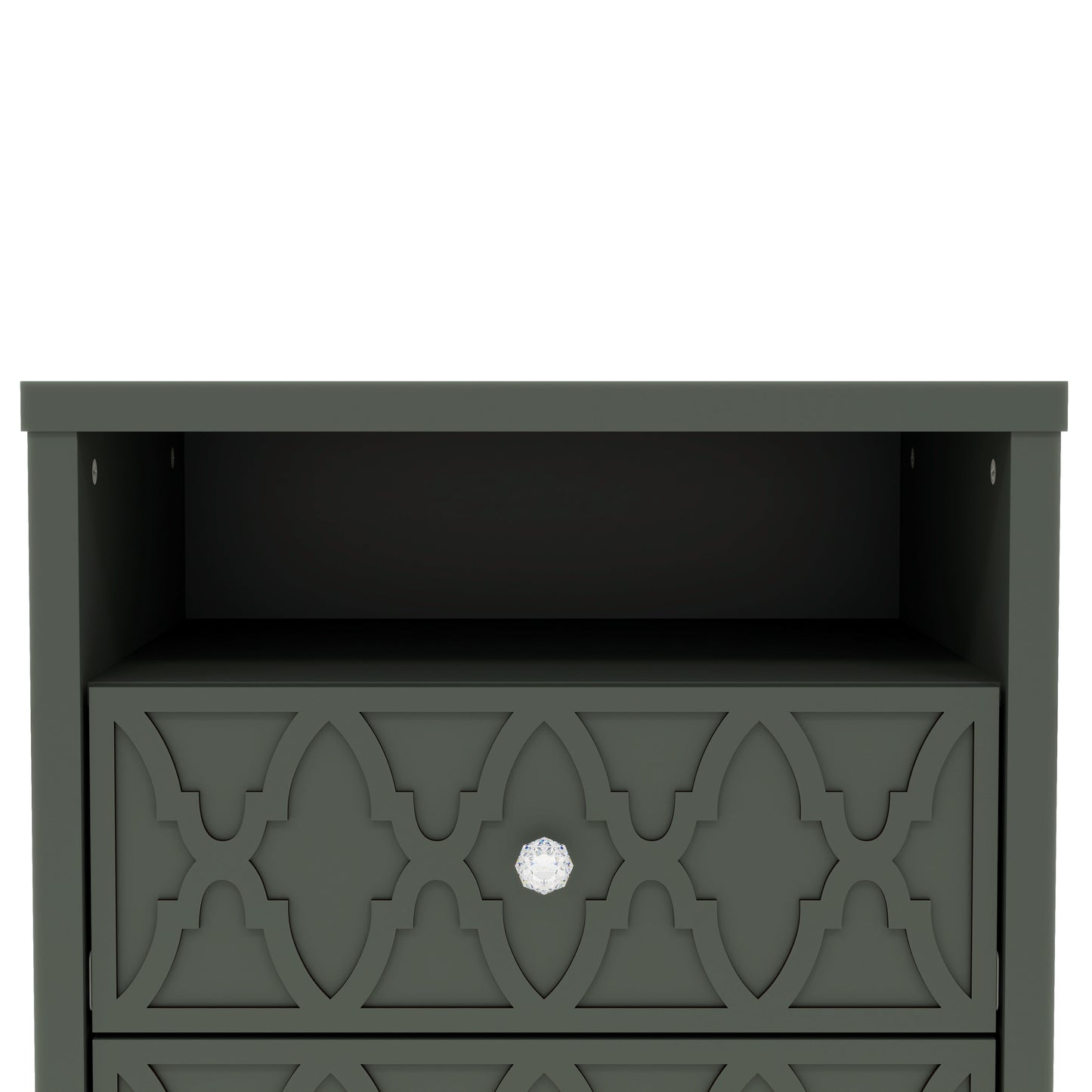 Galano 2-Drawer Nightstand with Open Shelf 22.8" W × 15.7" D × 26.8" H
