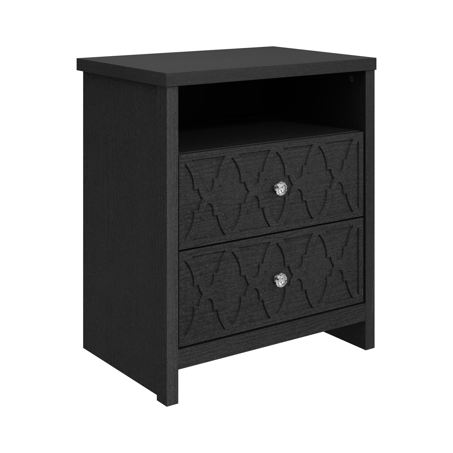 Galano Modern 2-Drawer Nightstands with Storage Shelf Set of 2 22.8" W × 15.7" D × 26.8" H