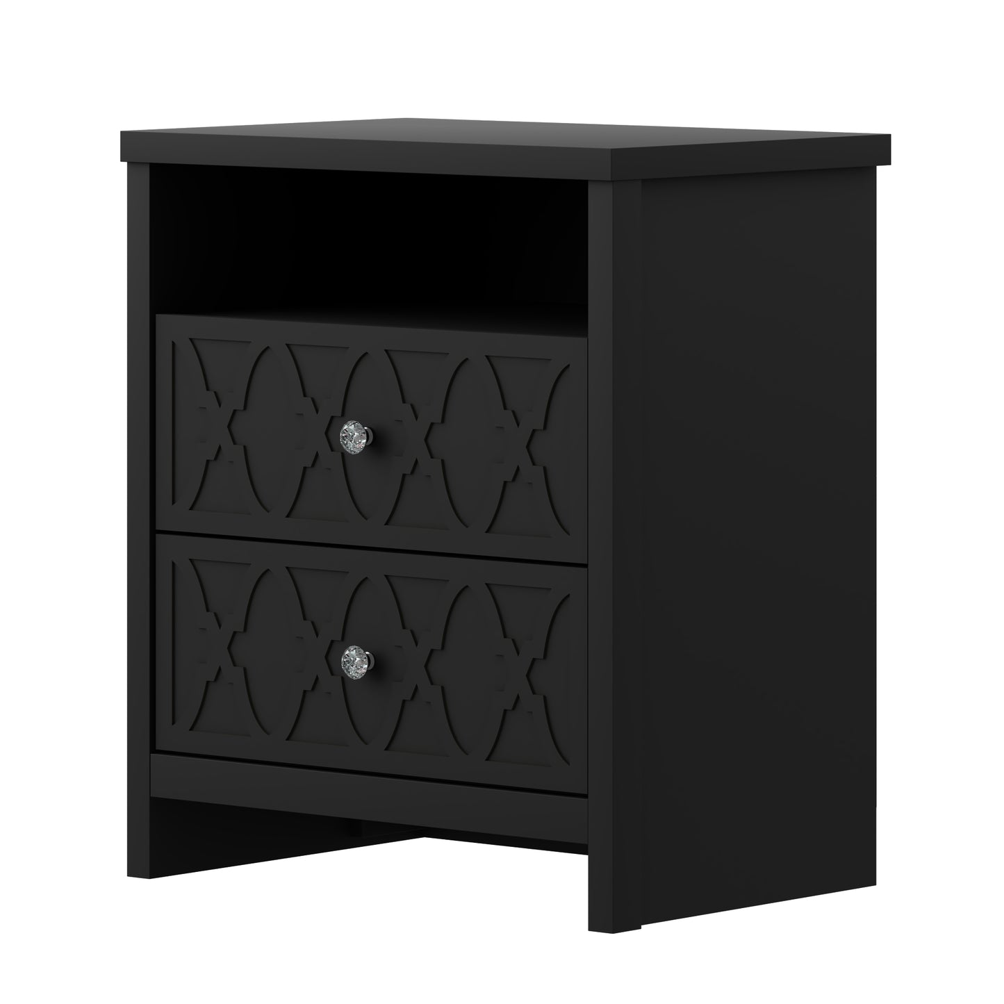 Galano 2-Drawer Nightstand with Open Shelf 22.8" W × 15.7" D × 26.8" H