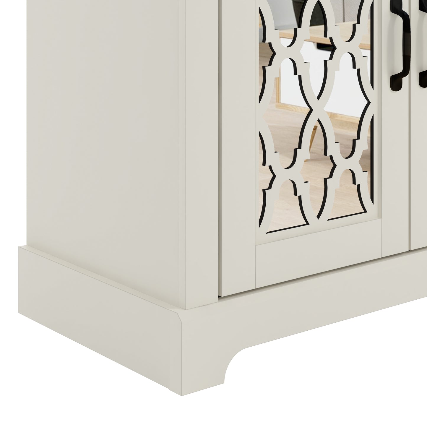 Galano TV Stand with Mirrored Door Storage 68.2" W × 17.1" D × 29.3" H