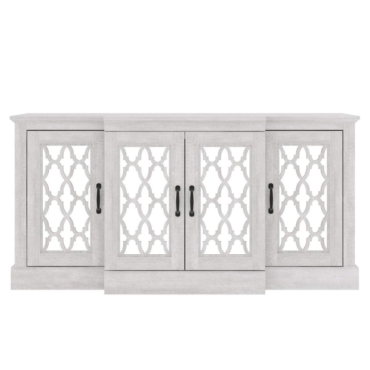 GALANO 60.4" 4-Door Sideboard Buffet with 6 Adjustable Shelves and Cable Management