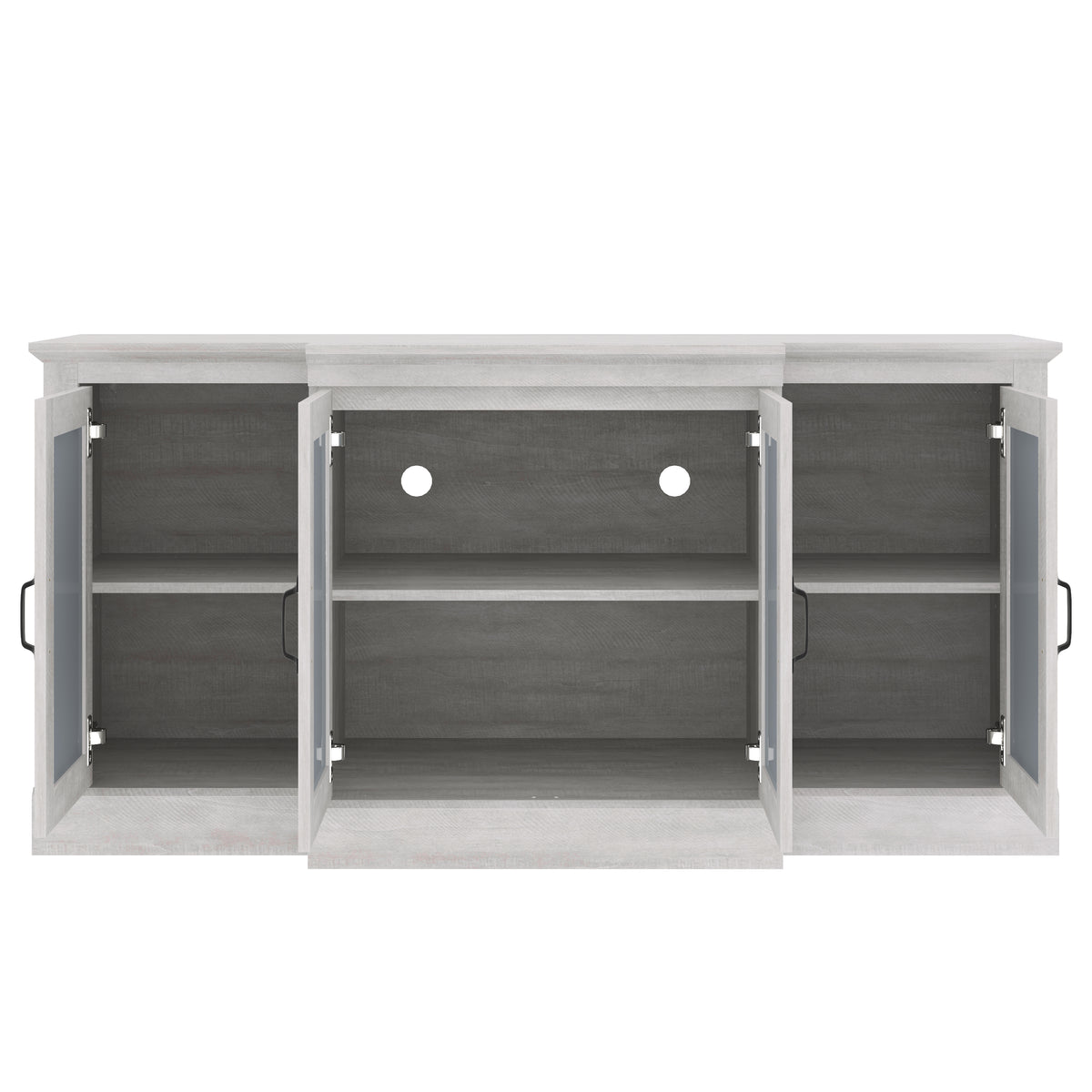 GALANO 60.4" 4-Door Sideboard Buffet with 6 Adjustable Shelves and Cable Management