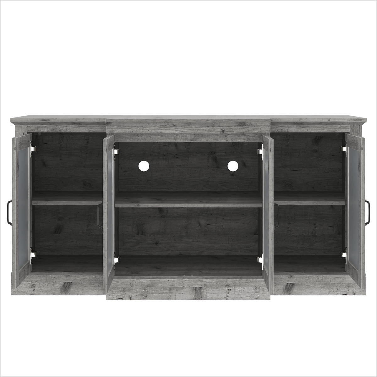 GALANO 60.4" 4-Door Sideboard Buffet with 6 Adjustable Shelves and Cable Management