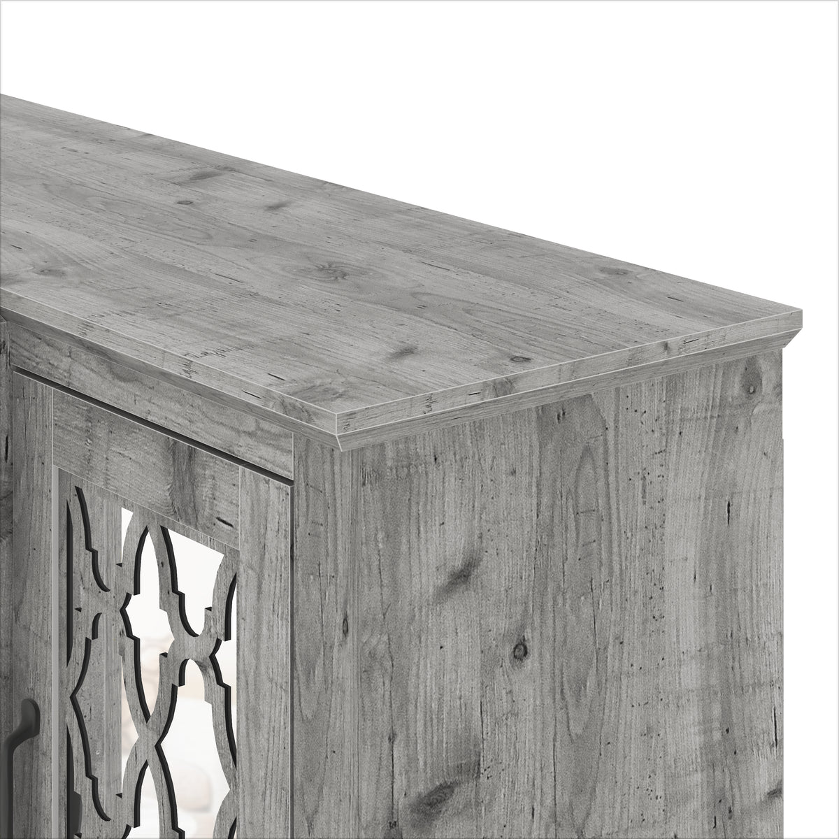 GALANO 60.4" 4-Door Sideboard Buffet with 6 Adjustable Shelves and Cable Management