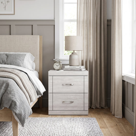 Galano Modern 2-Drawer Nightstand Bedside Table 19.0" W x 16.3" D x 20.3" H