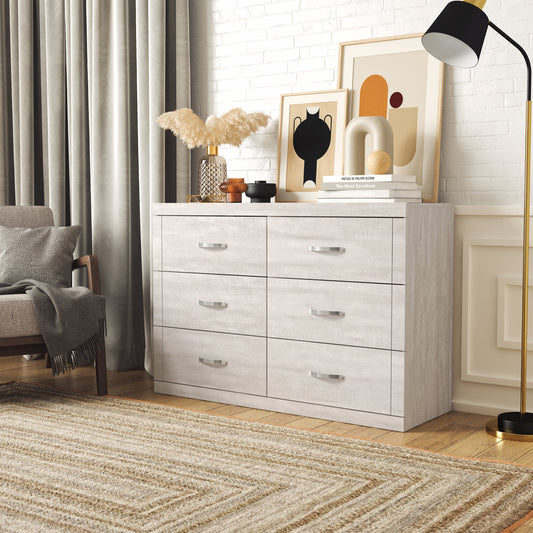 Galano 6-Drawer Double Dresser with Interlock Safety 46.5" W × 16.1" D × 31.0" H