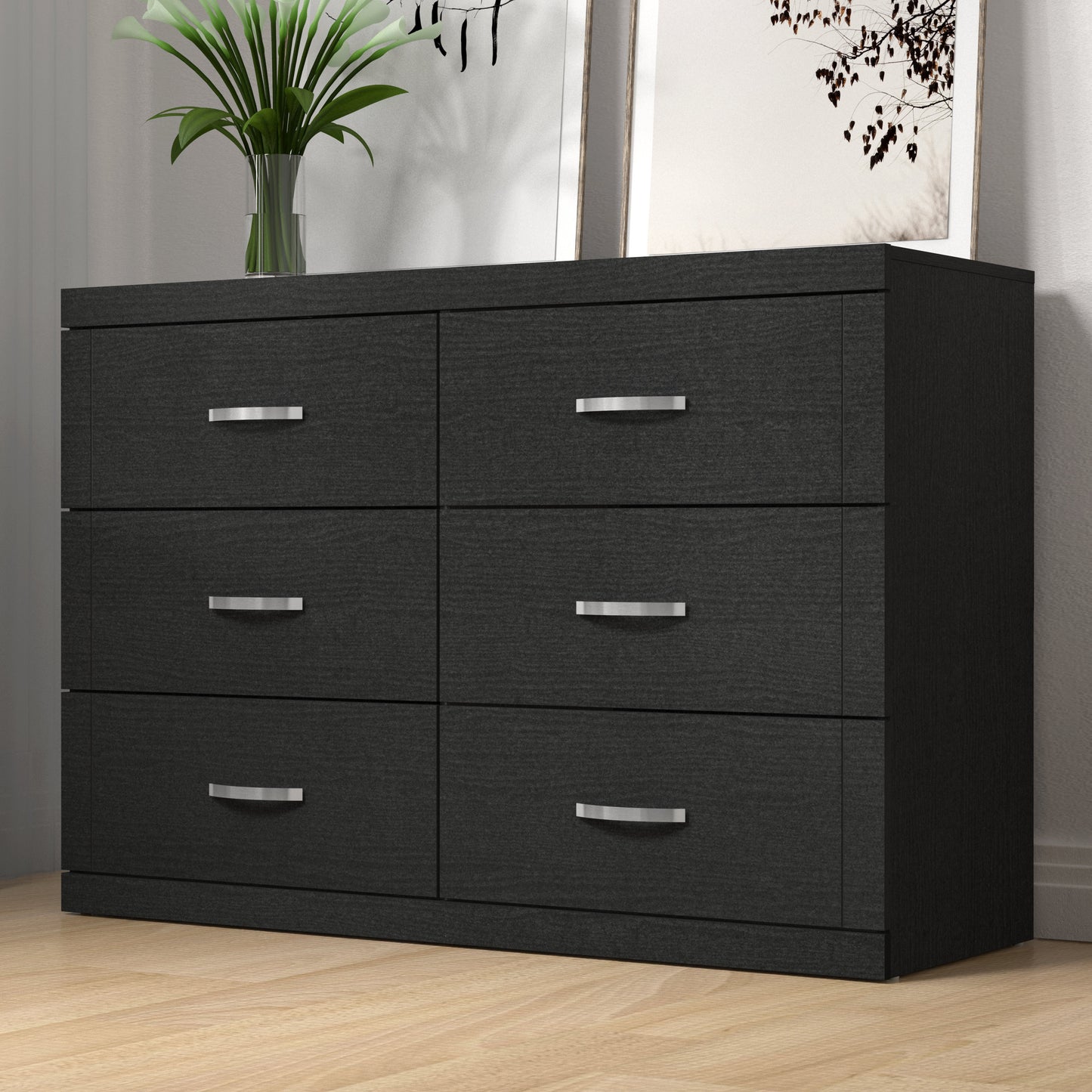 Galano 6-Drawer Double Dresser with Interlock Safety 46.5" W × 16.1" D × 31.0" H