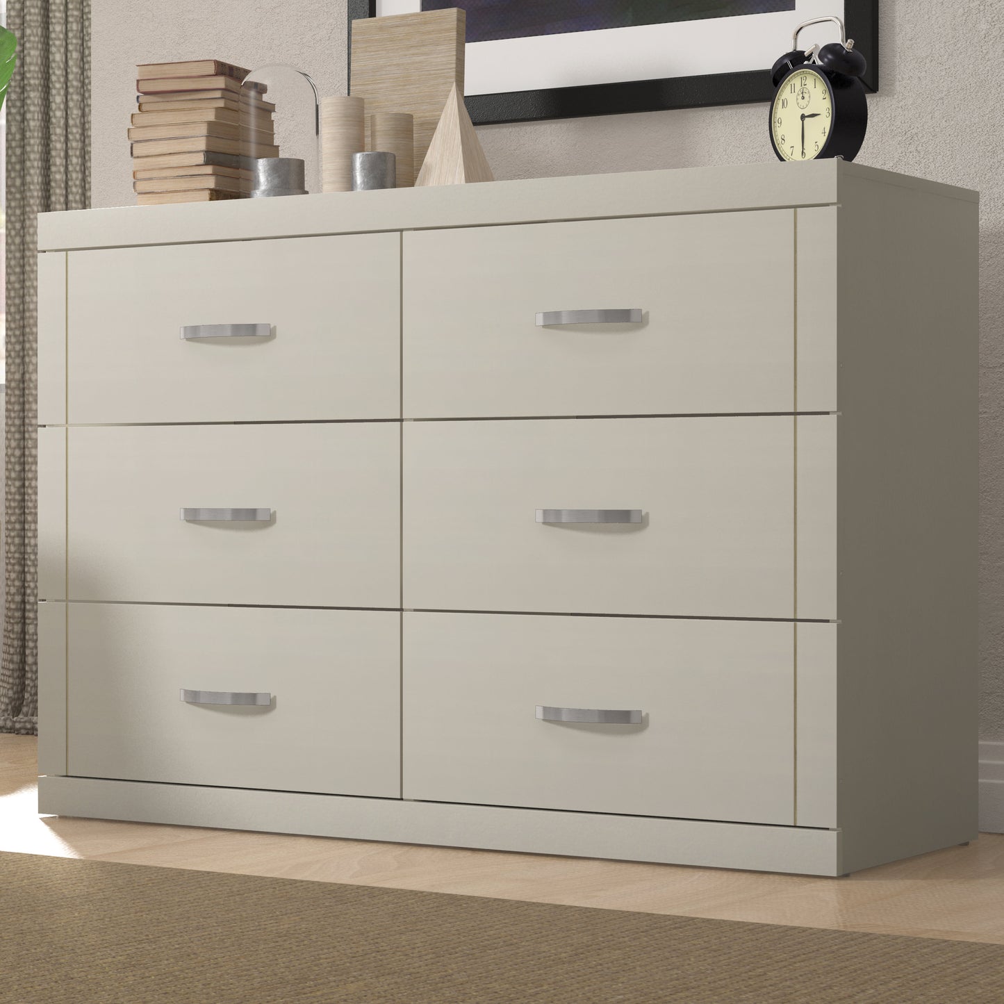 Galano 6-Drawer Double Dresser with Interlock Safety 46.5" W × 16.1" D × 31.0" H