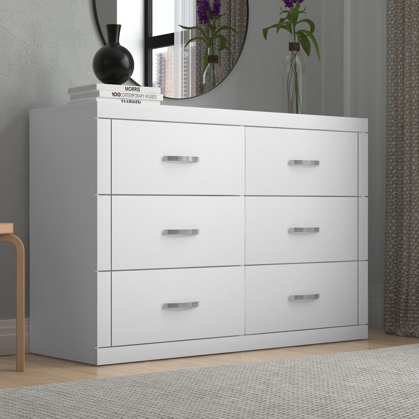 Galano 6-Drawer Double Dresser with Interlock Safety 46.5" W × 16.1" D × 31.0" H