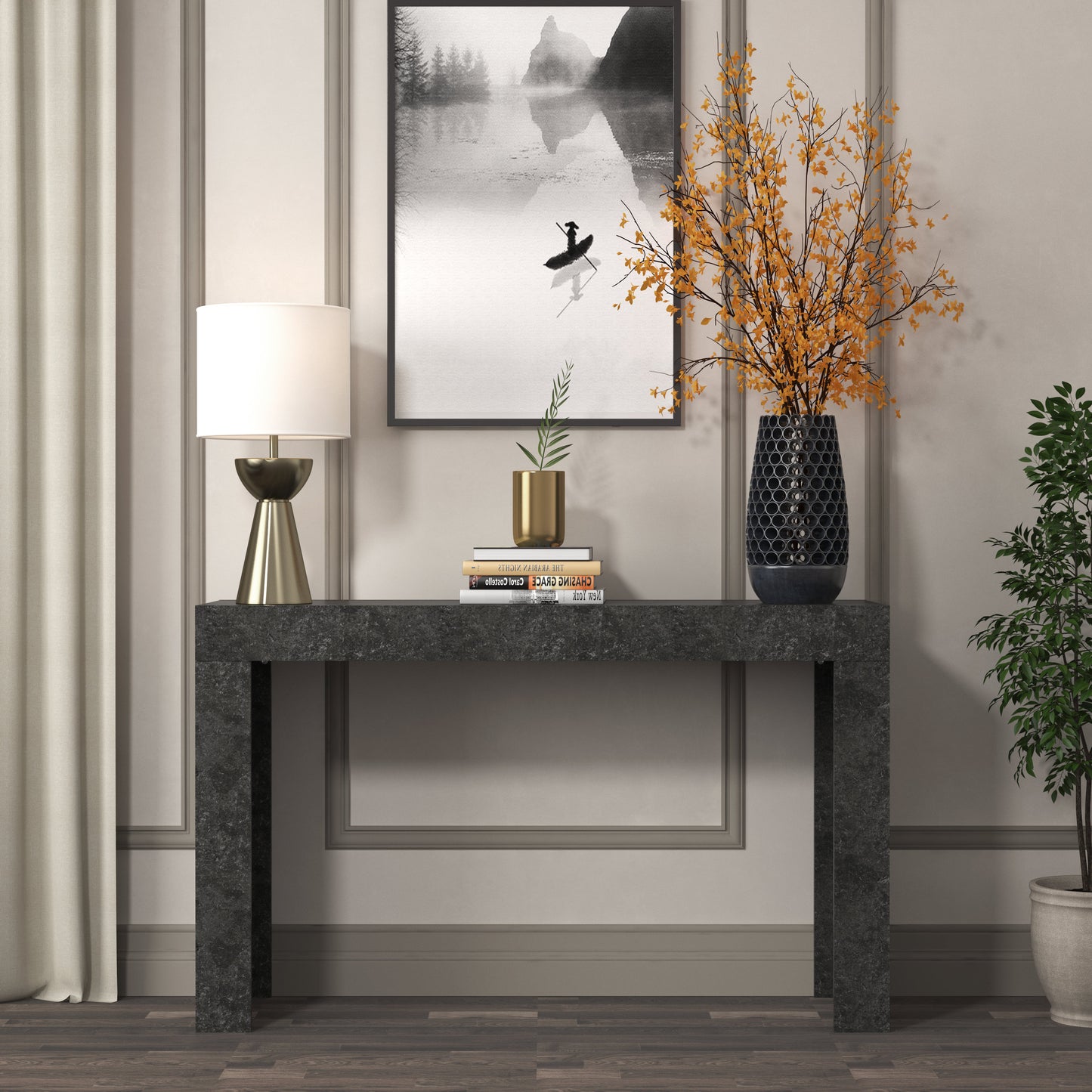 Galano Console Table with Slim Rectangular Top 46.9" W x 12.8" D x 29" H