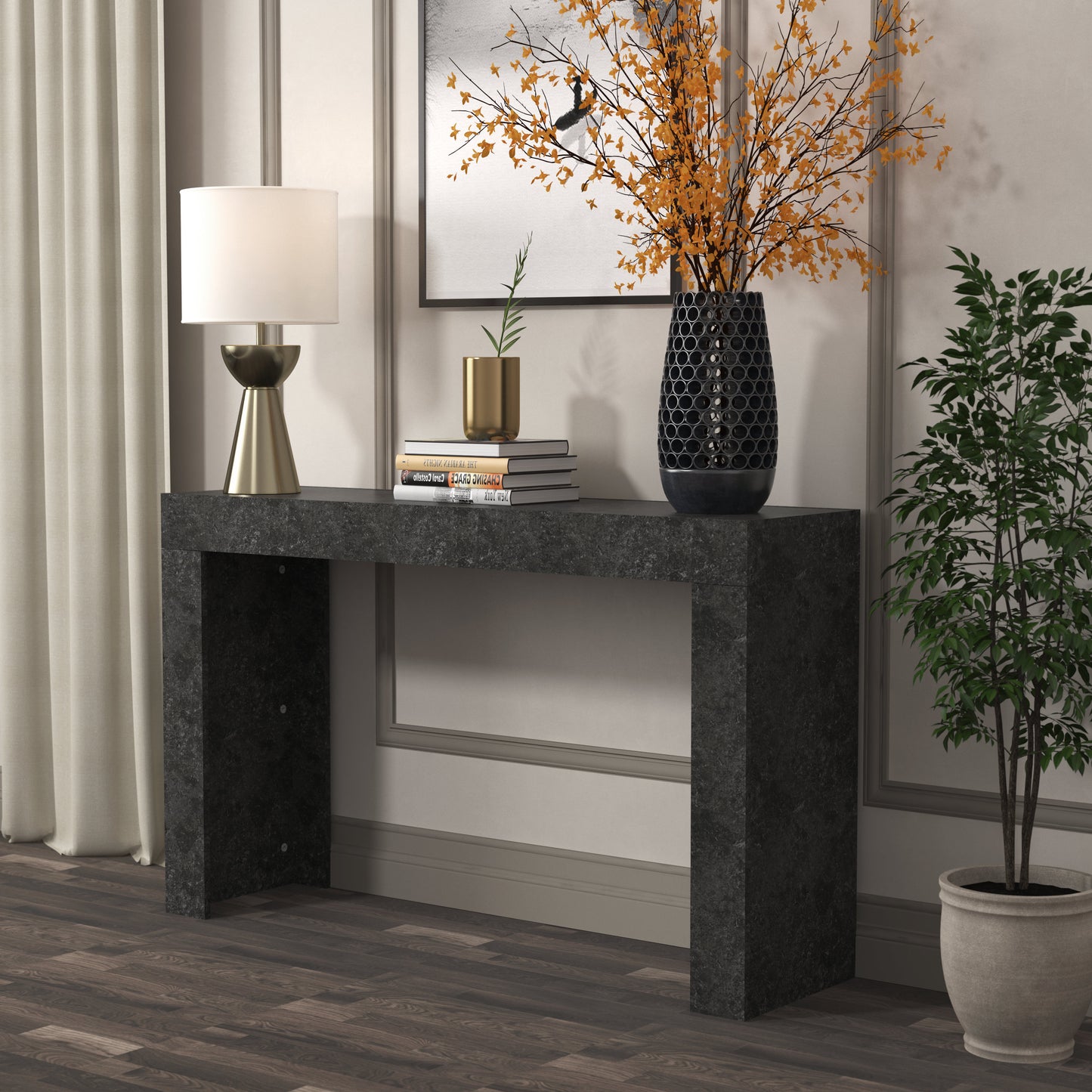 Galano Console Table with Slim Rectangular Top 46.9" W x 12.8" D x 29" H