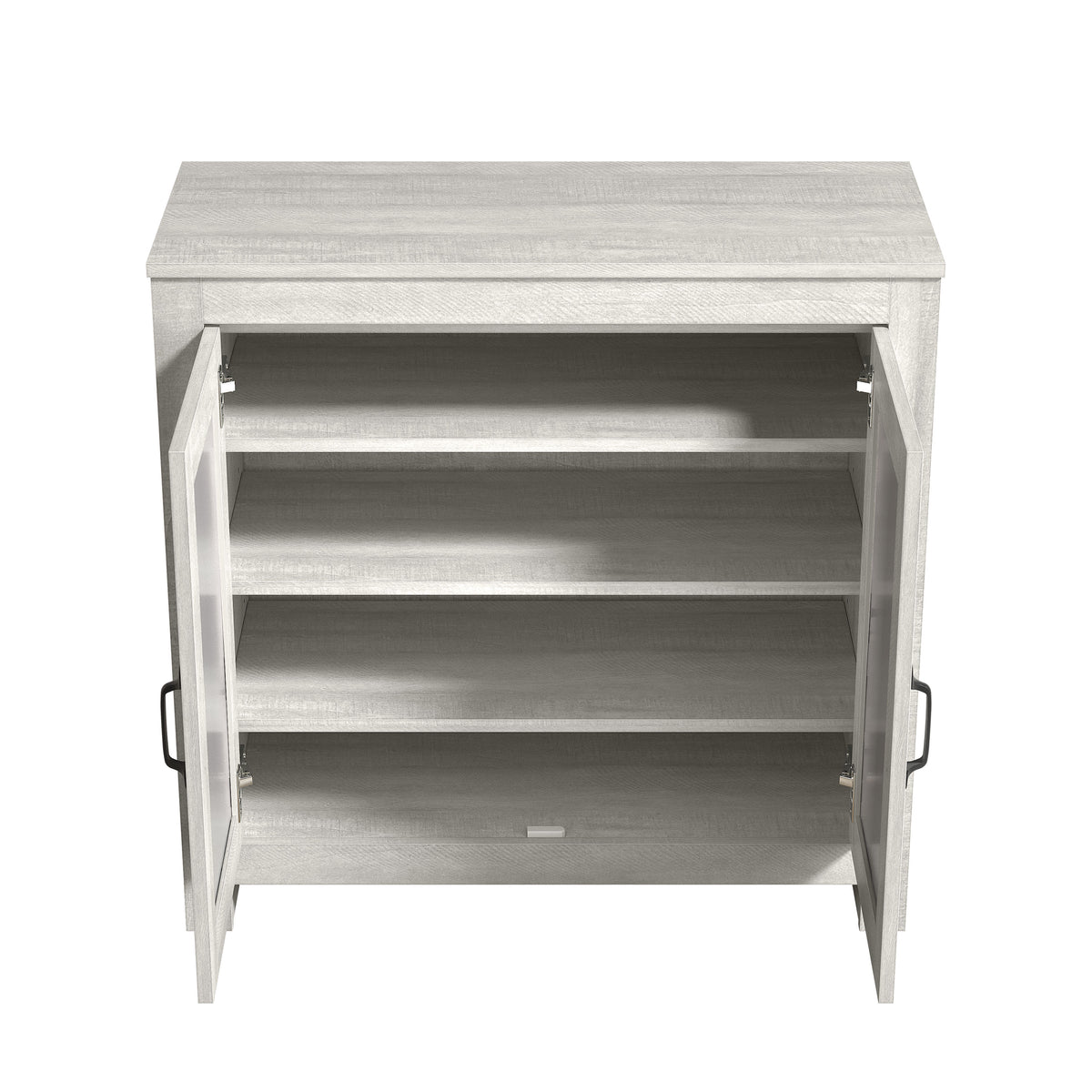GALANO 12-Pair Shoe Storage Cabinet with 2 Mirrored Doors