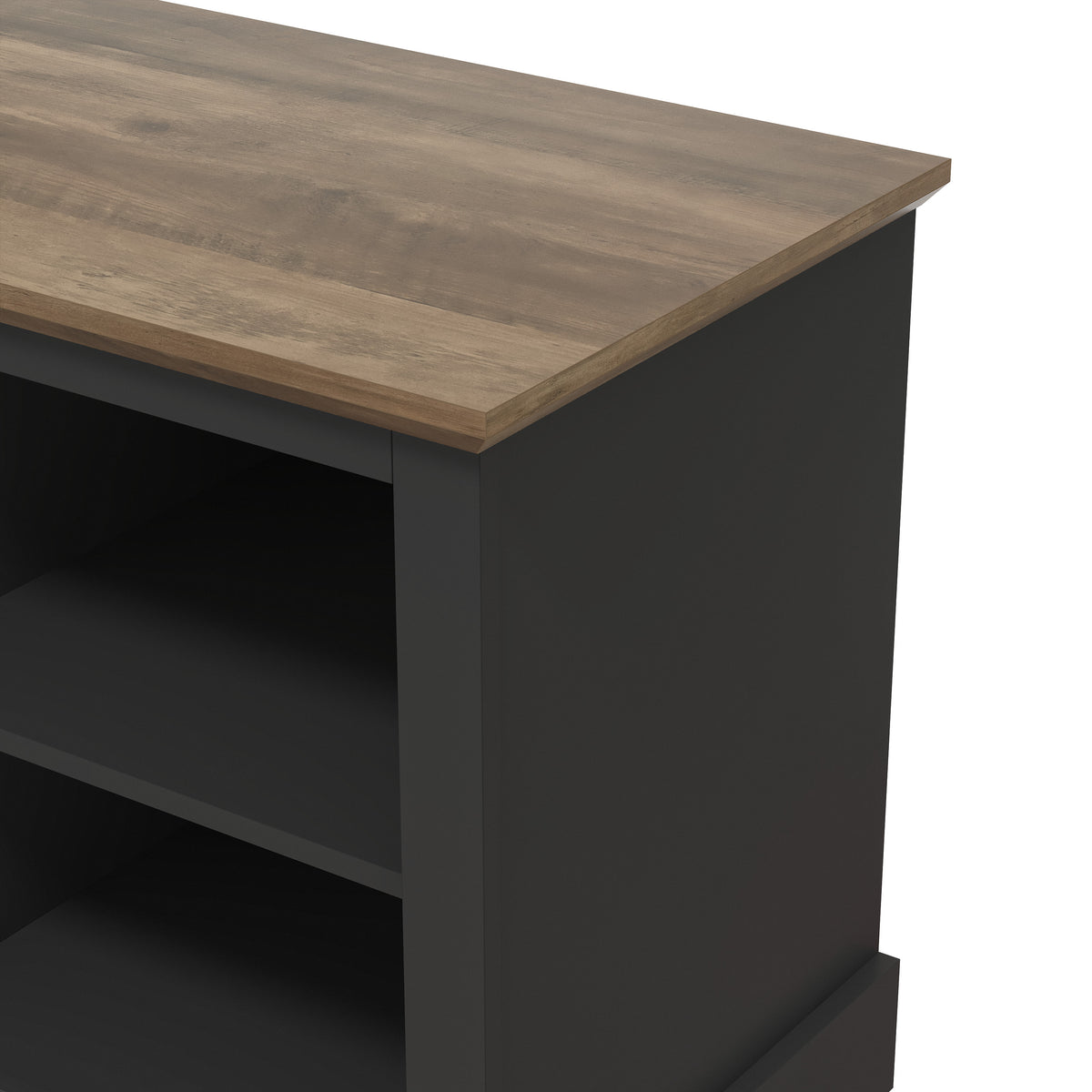 GALANO TV Stand with Mirrored Doors for TVs up to 75 Inches