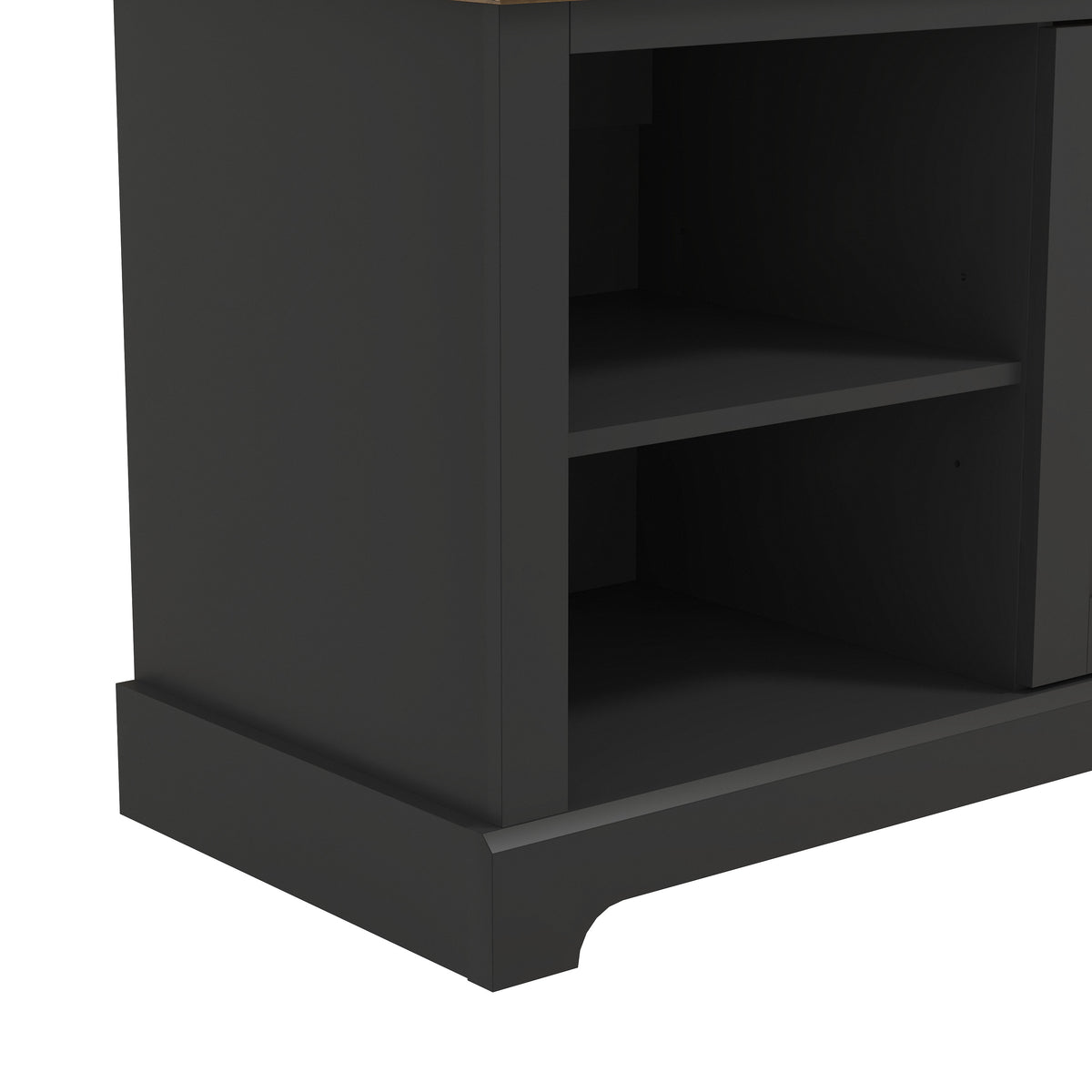 GALANO TV Stand with Mirrored Doors for TVs up to 75 Inches