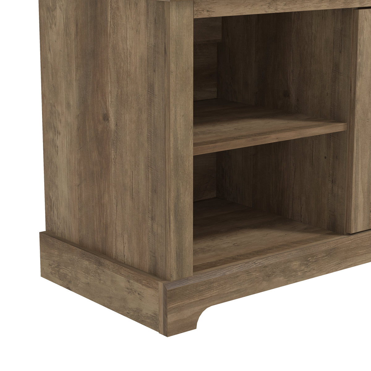 GALANO TV Stand with Mirrored Doors for TVs up to 75 Inches