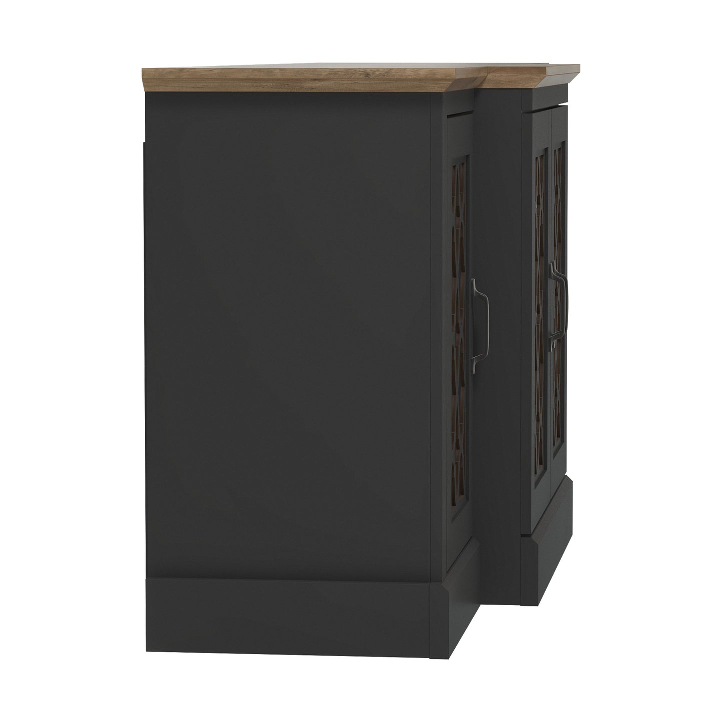 Galano sideboard with mirrored cutout doors 60.4" W × 18.2" D × 29.3" H