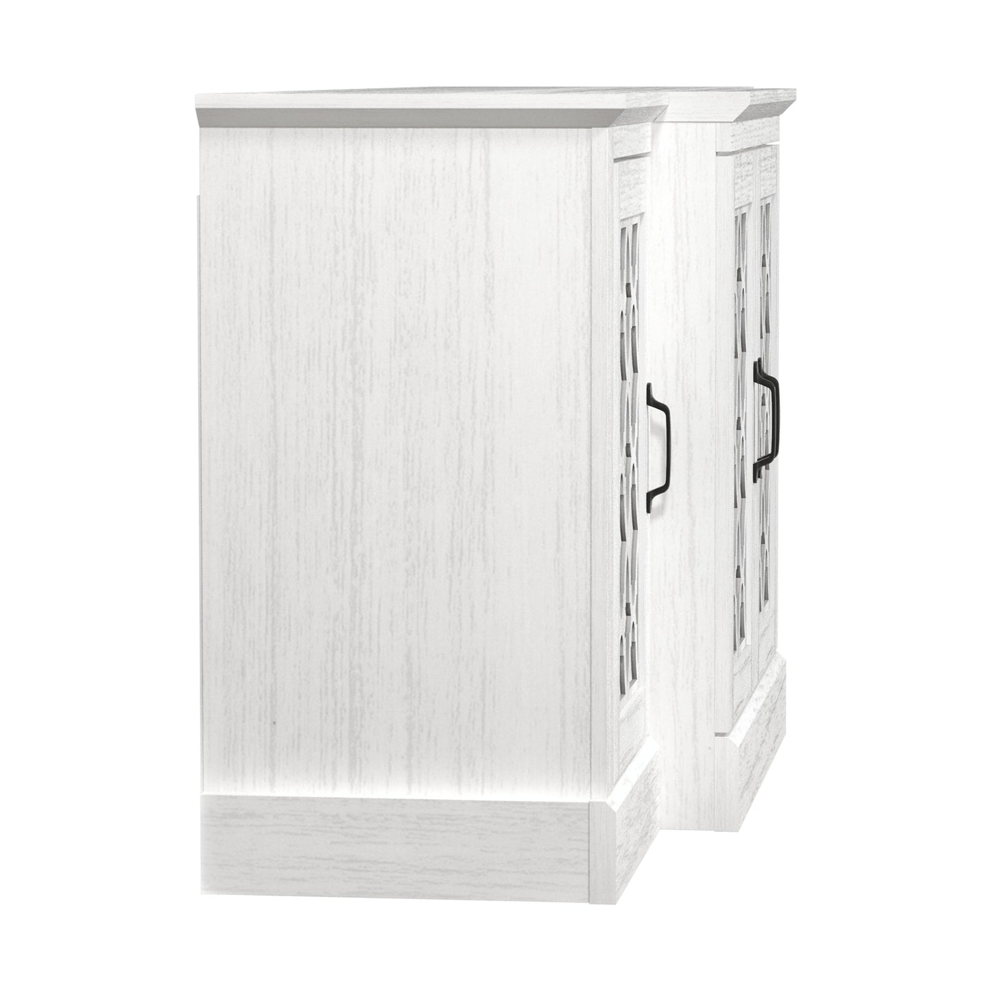 Galano sideboard with mirrored cutout doors 60.4" W × 18.2" D × 29.3" H