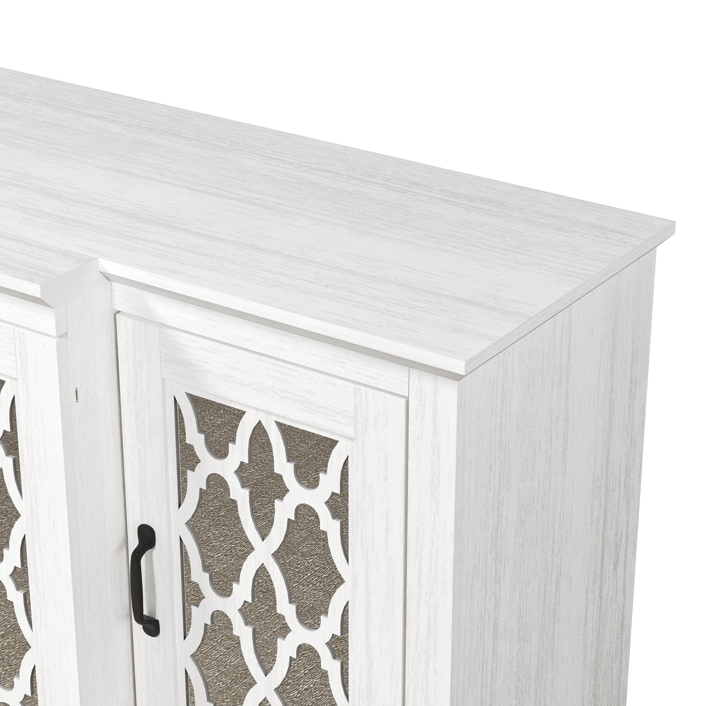 Galano sideboard with mirrored cutout doors 60.4" W × 18.2" D × 29.3" H