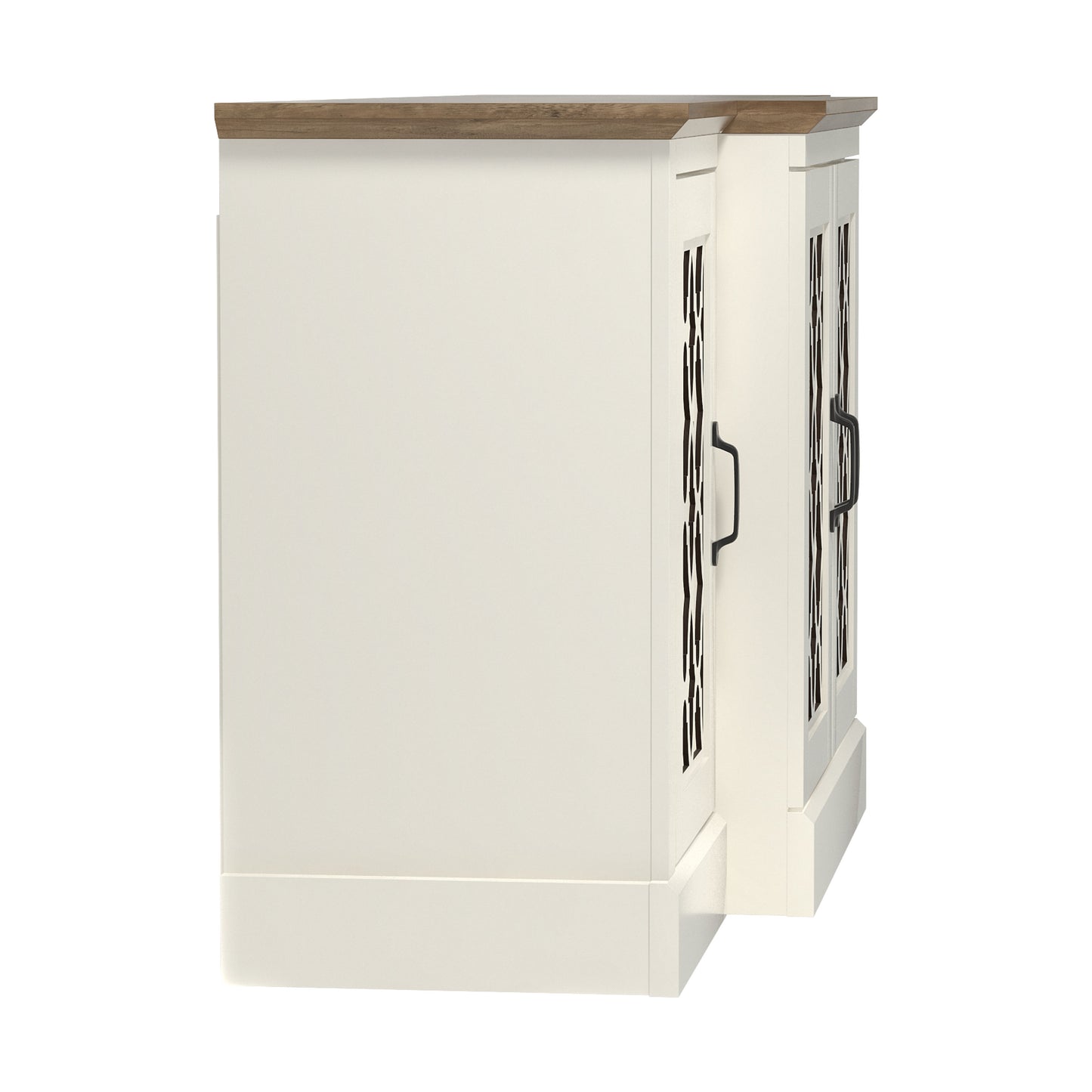 Galano sideboard with mirrored cutout doors 60.4" W × 18.2" D × 29.3" H