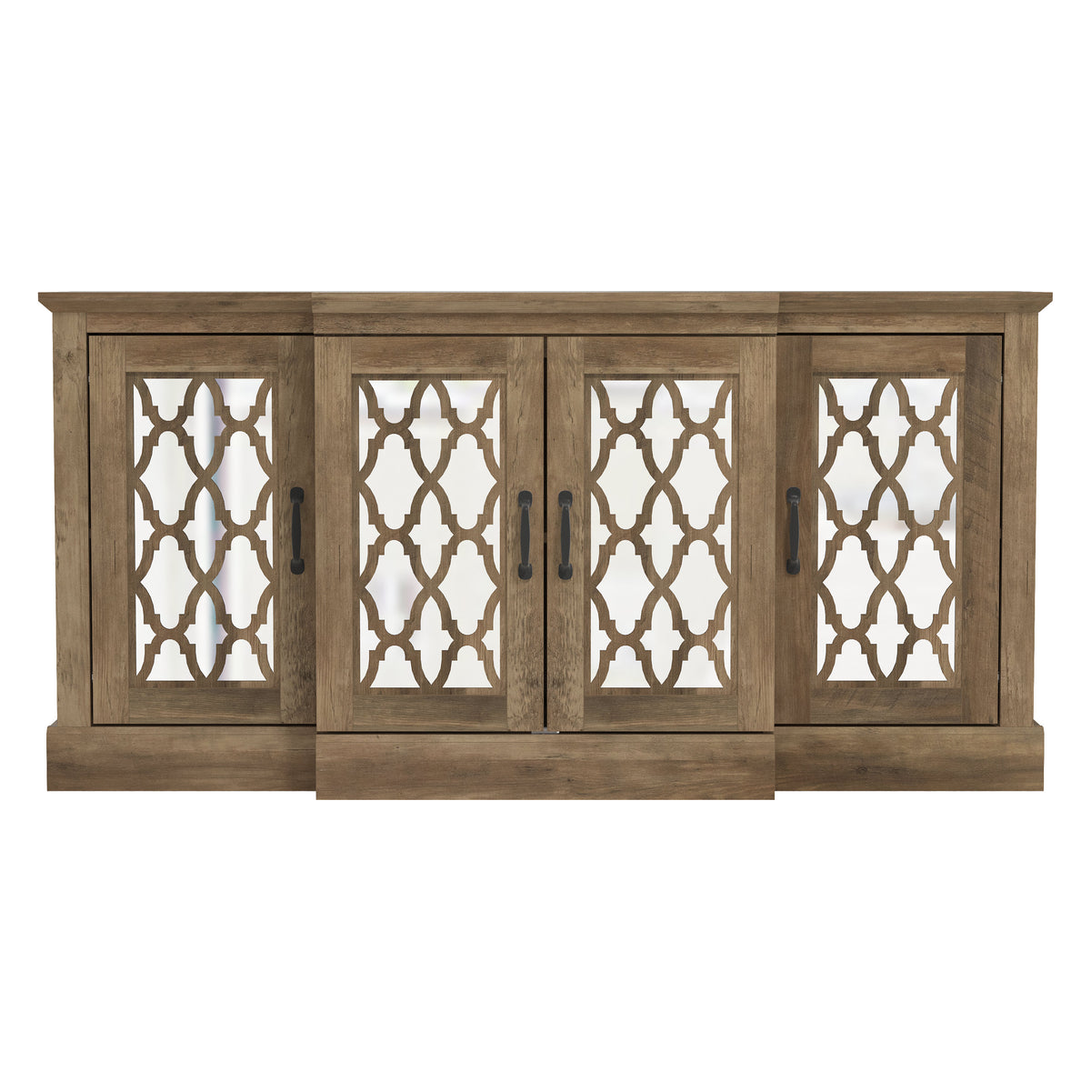 GALANO 60.4" 4-Door Sideboard Buffet with 6 Adjustable Shelves and Cable Management