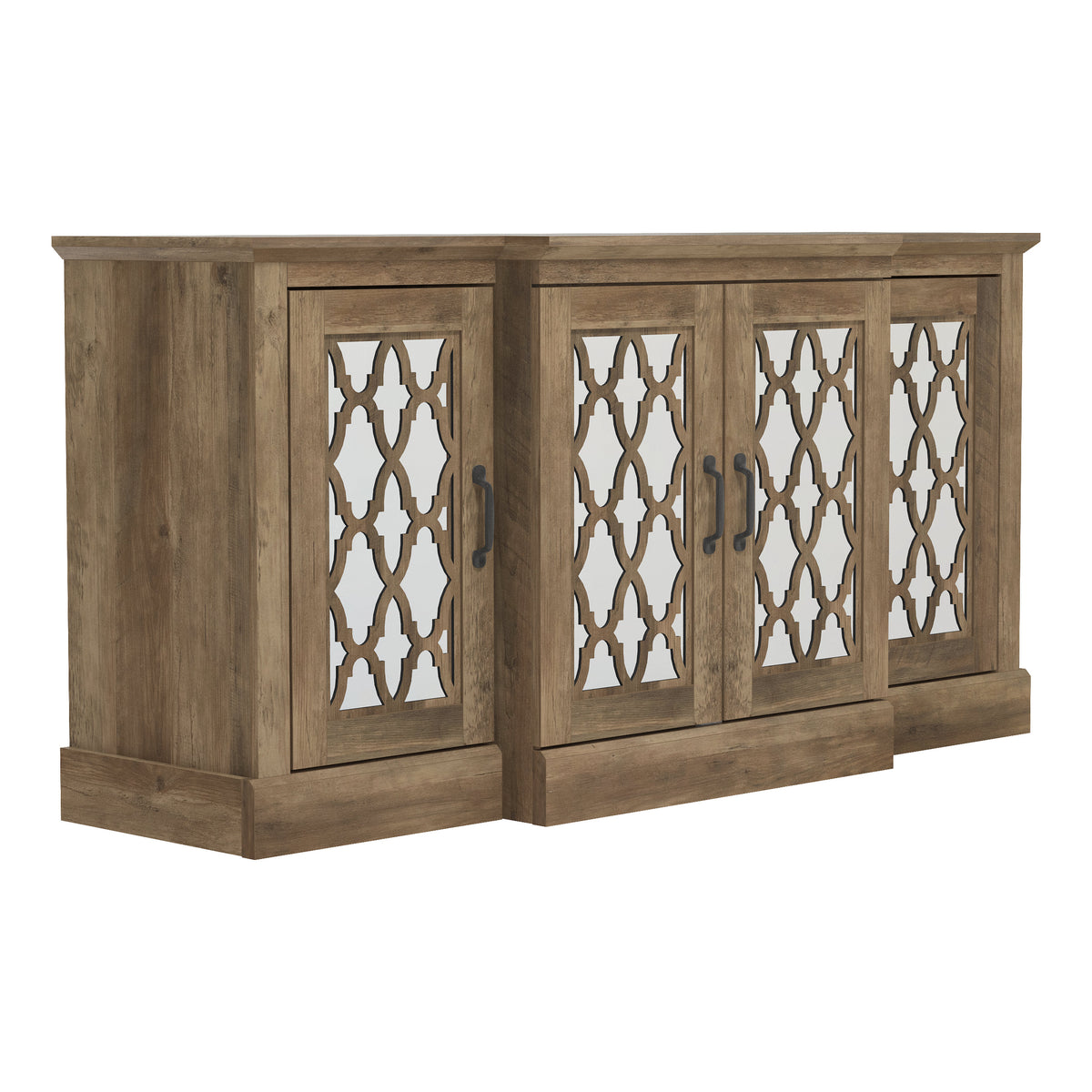 GALANO 60.4" 4-Door Sideboard Buffet with 6 Adjustable Shelves and Cable Management