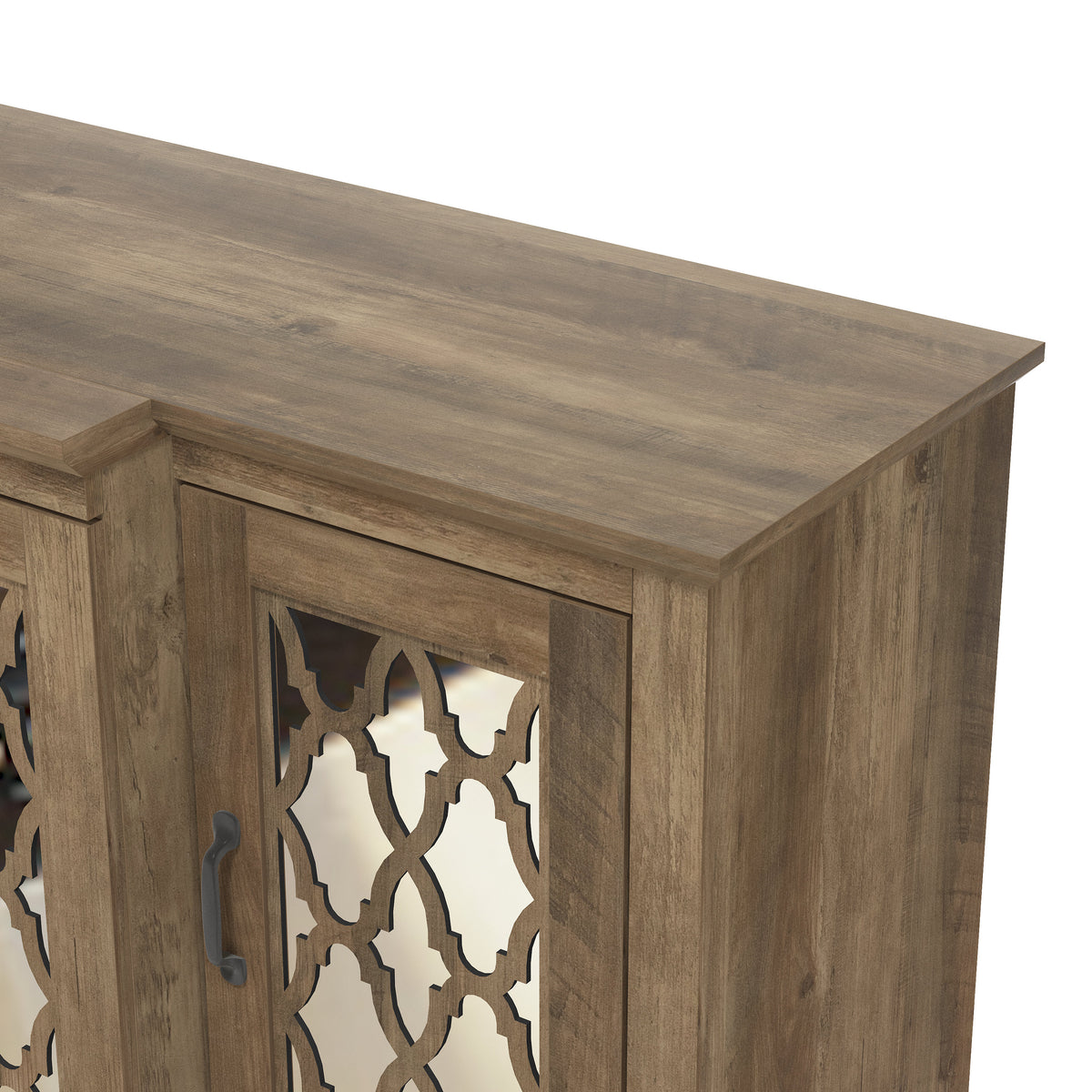 GALANO 60.4" 4-Door Sideboard Buffet with 6 Adjustable Shelves and Cable Management
