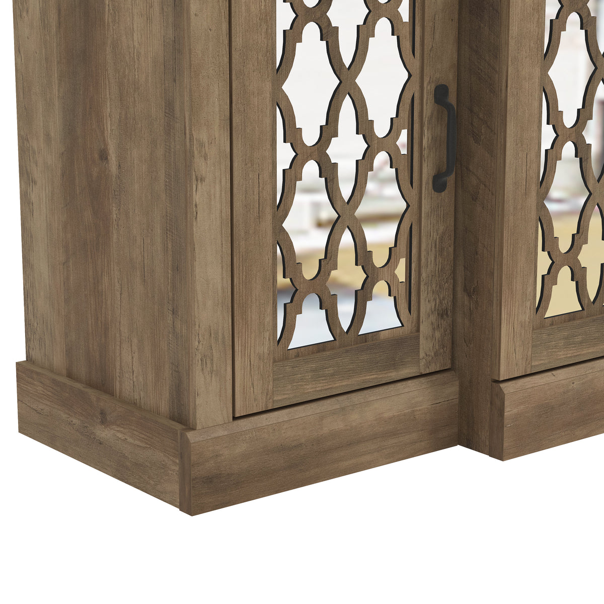 GALANO 60.4" 4-Door Sideboard Buffet with 6 Adjustable Shelves and Cable Management