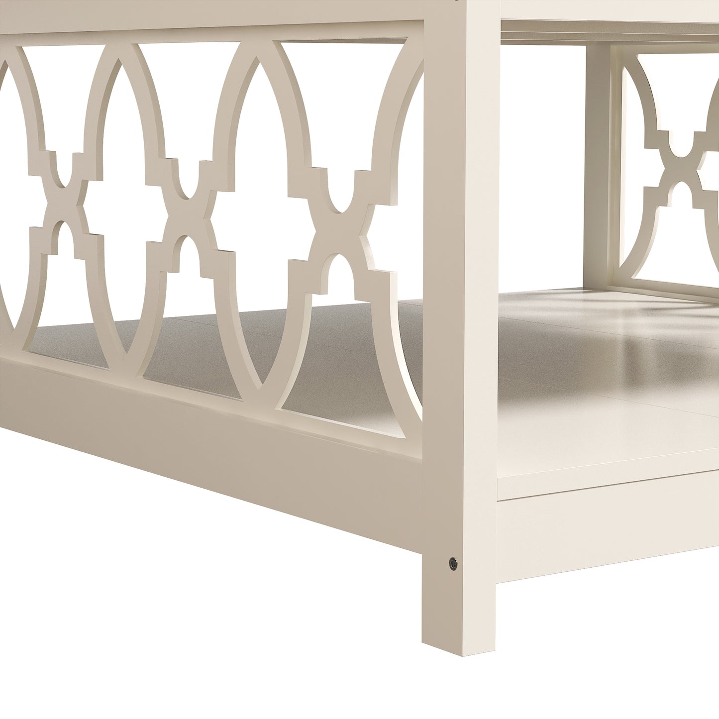 Galano Square Coffee Table with Open Cubby Storage 34.8" W × 34.9" D × 17.1" H