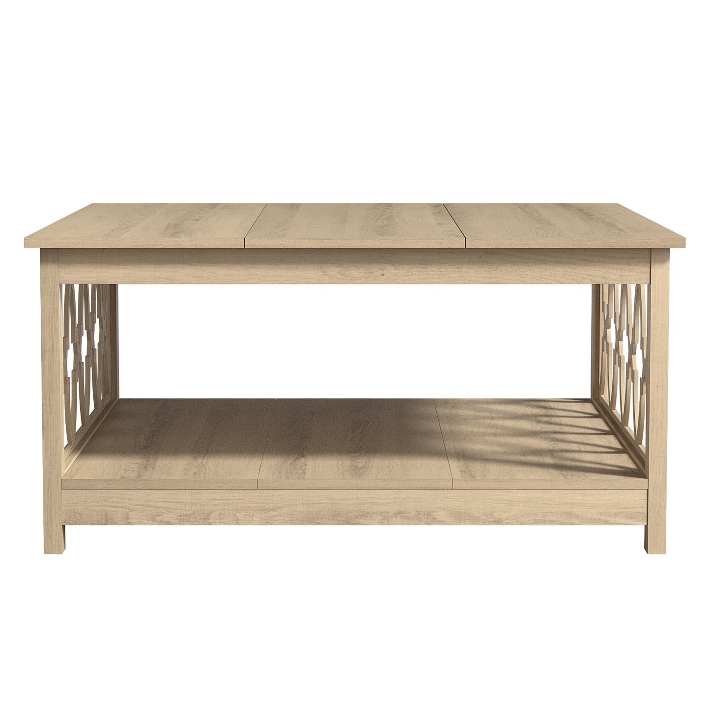 Galano Square Coffee Table with Open Cubby Storage 34.8" W × 34.9" D × 17.1" H