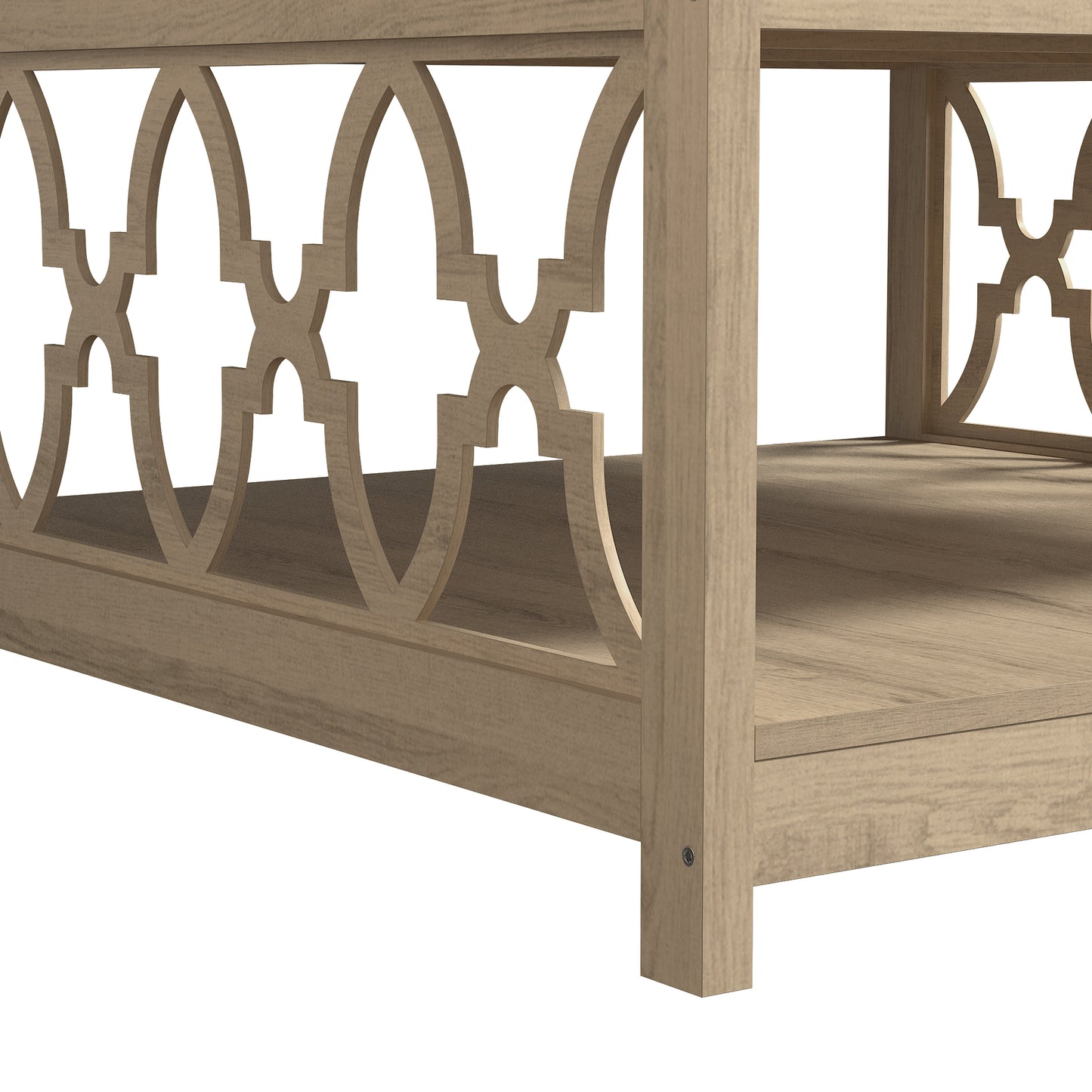 Galano Square Coffee Table with Open Cubby Storage 34.8" W × 34.9" D × 17.1" H